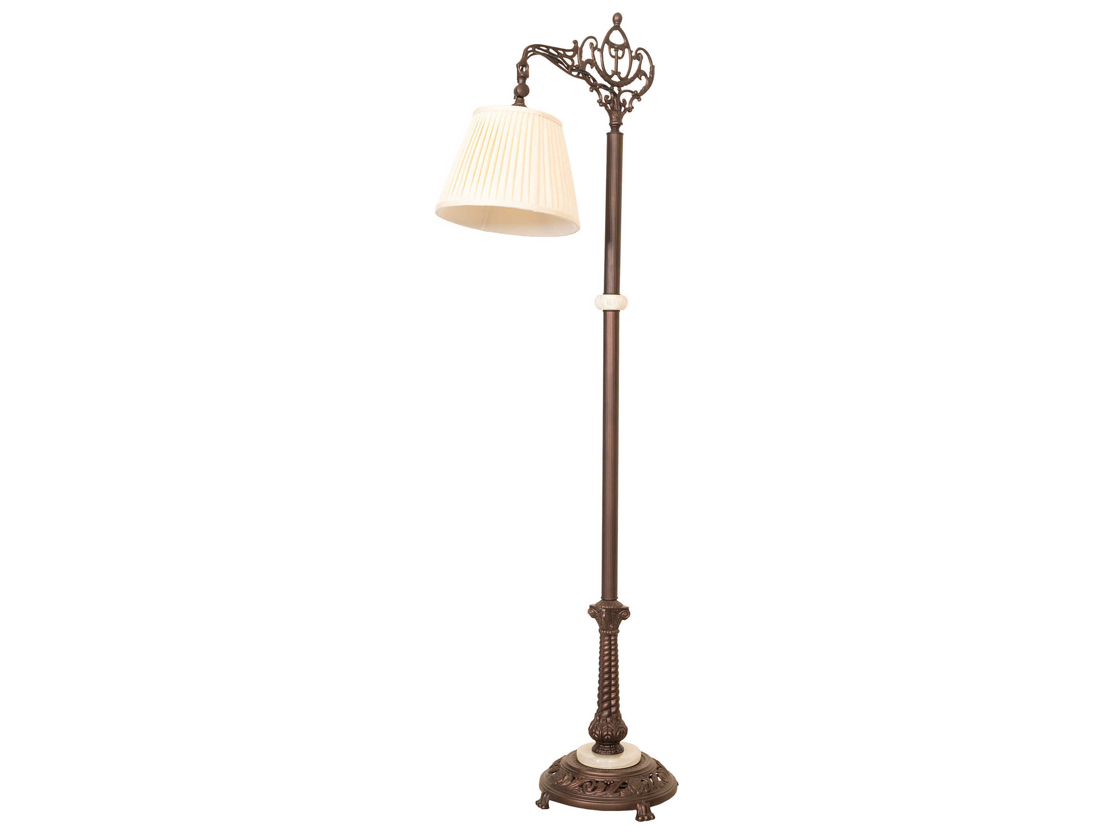 Meyda Victorian Mahogany Bronze Floor Lamp