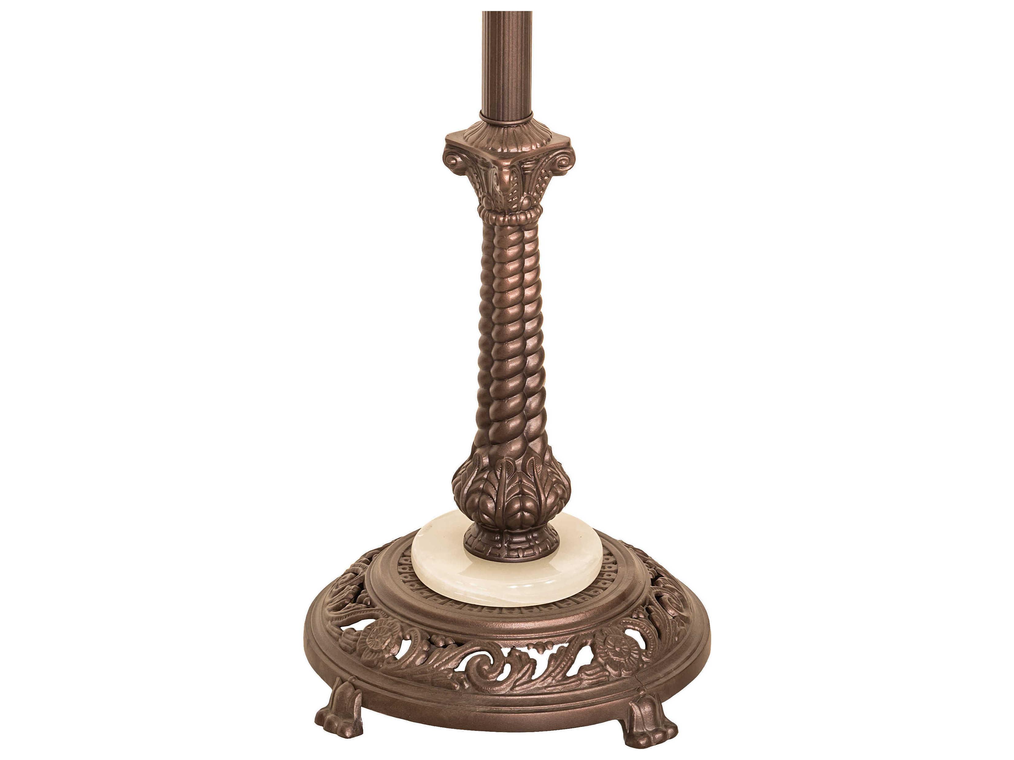 Meyda Victorian Mahogany Bronze Floor Lamp