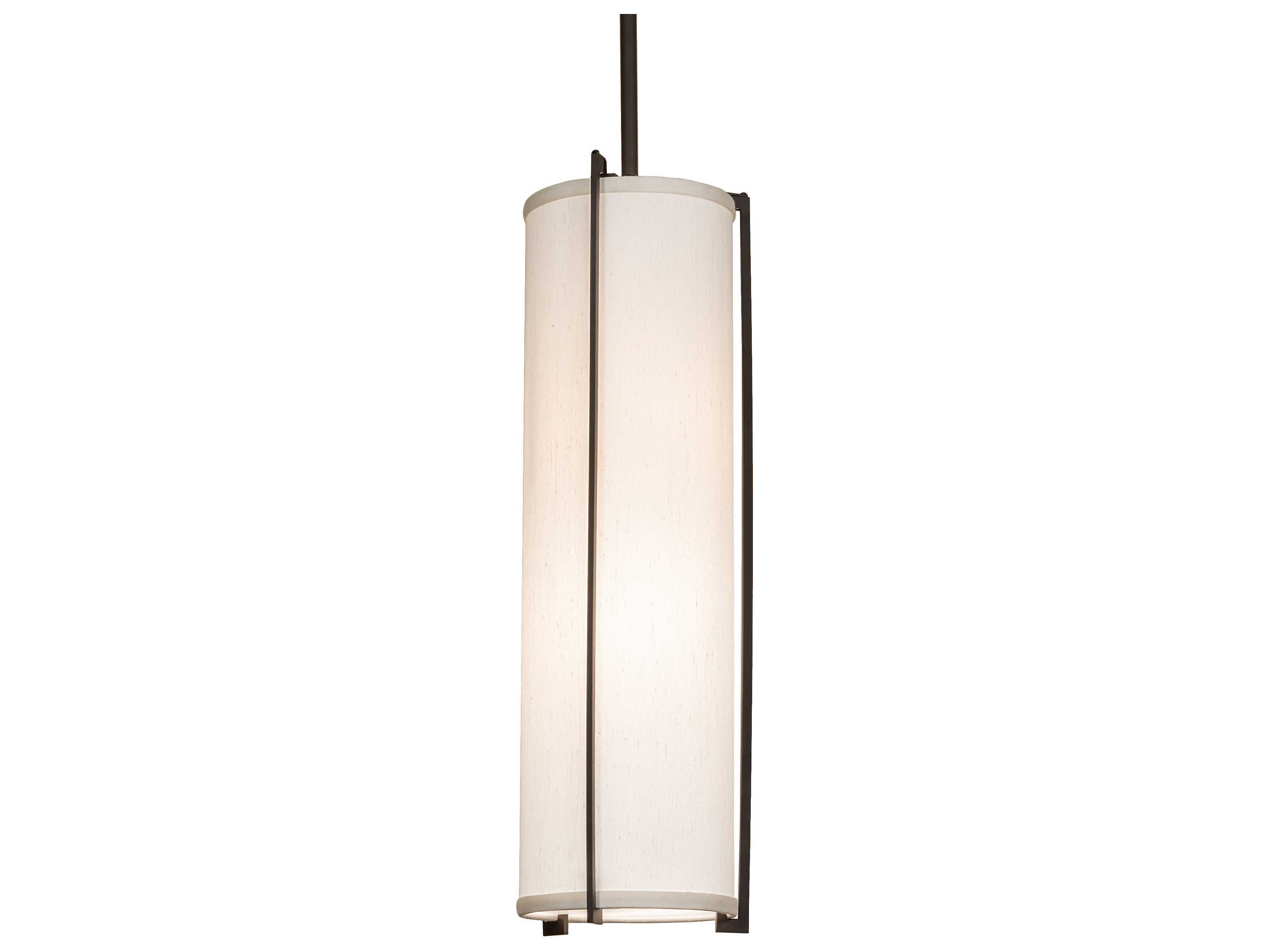 Meyda Cilindro 2-Light Oil Rubbed Bronze White Cylinder Mini Pendant