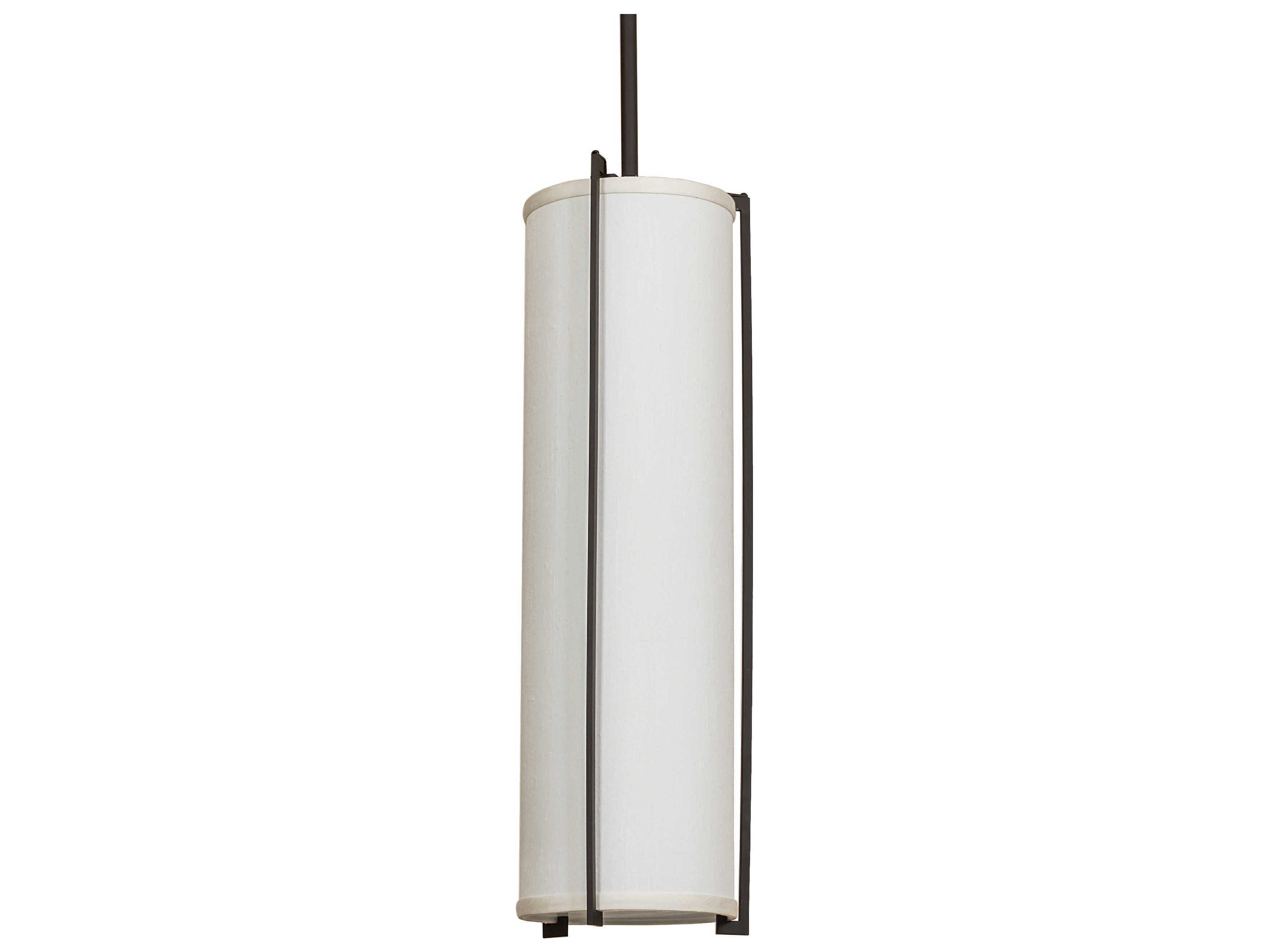 Meyda Cilindro 2-Light Oil Rubbed Bronze White Cylinder Mini Pendant