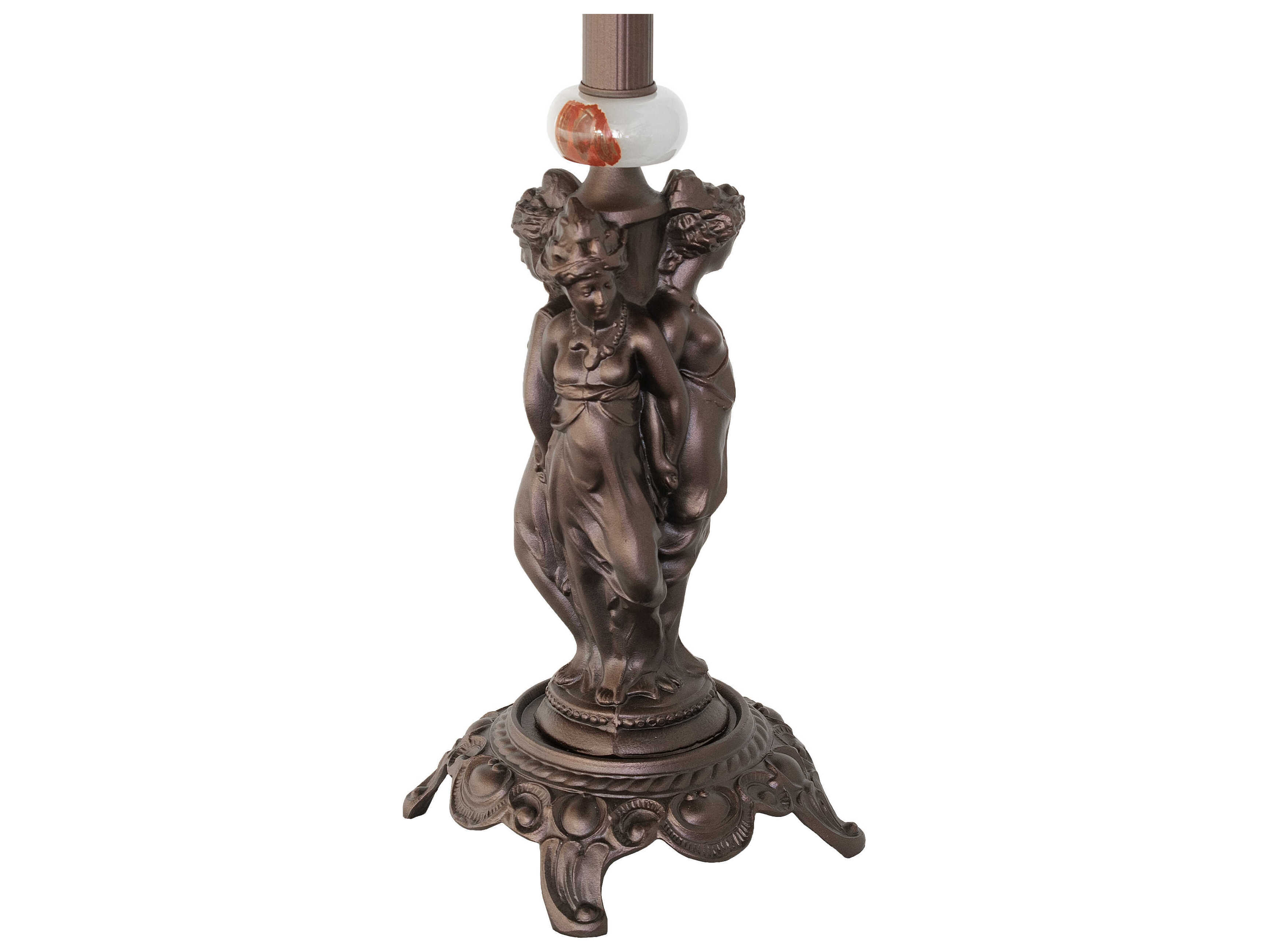 Meyda Reverse Painted Ivory Textrene Buffet Lamp