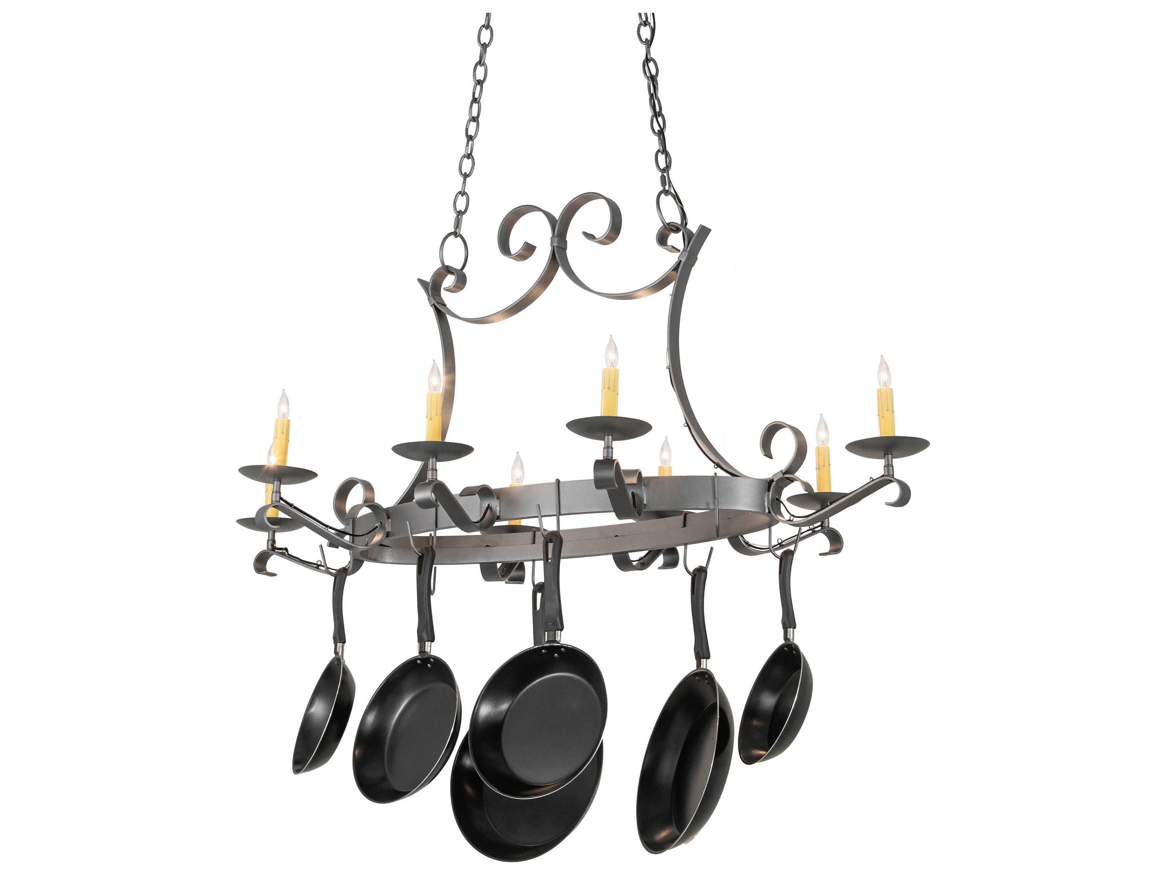 Meyda Laramie 8-Light Blackened Pewter Island Pendant