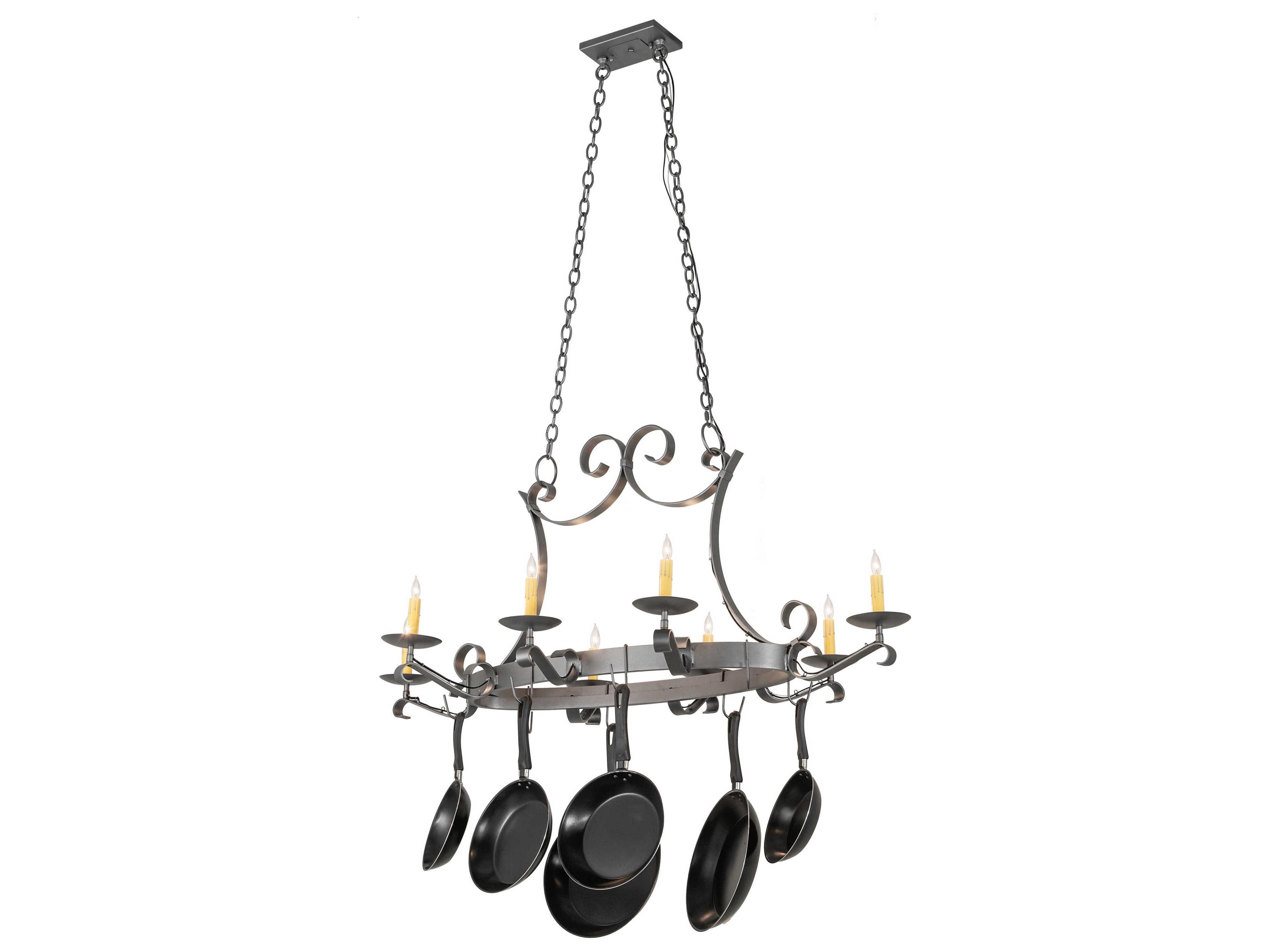 Meyda Laramie 8-Light Blackened Pewter Island Pendant