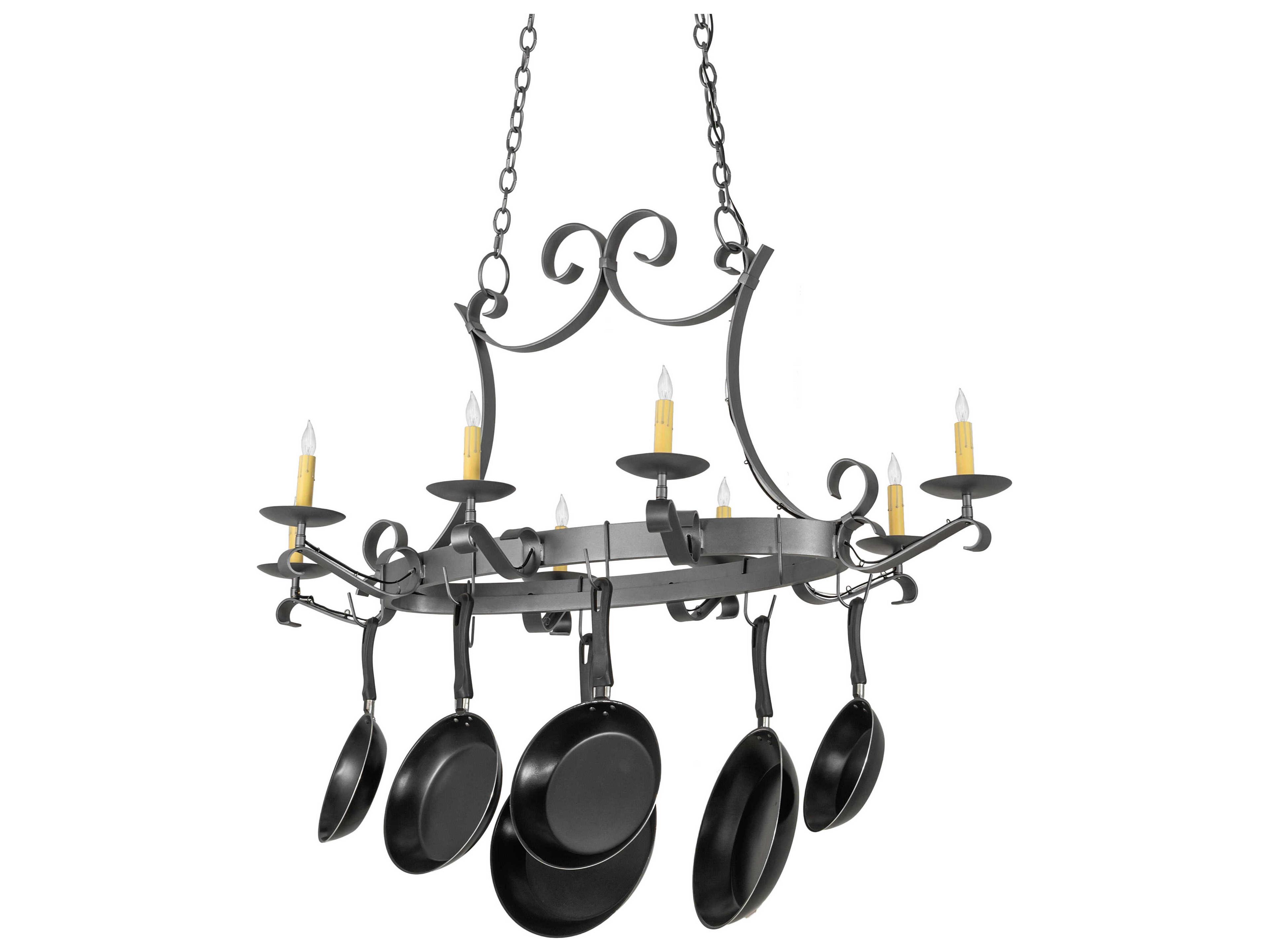 Meyda Laramie 8-Light Blackened Pewter Island Pendant