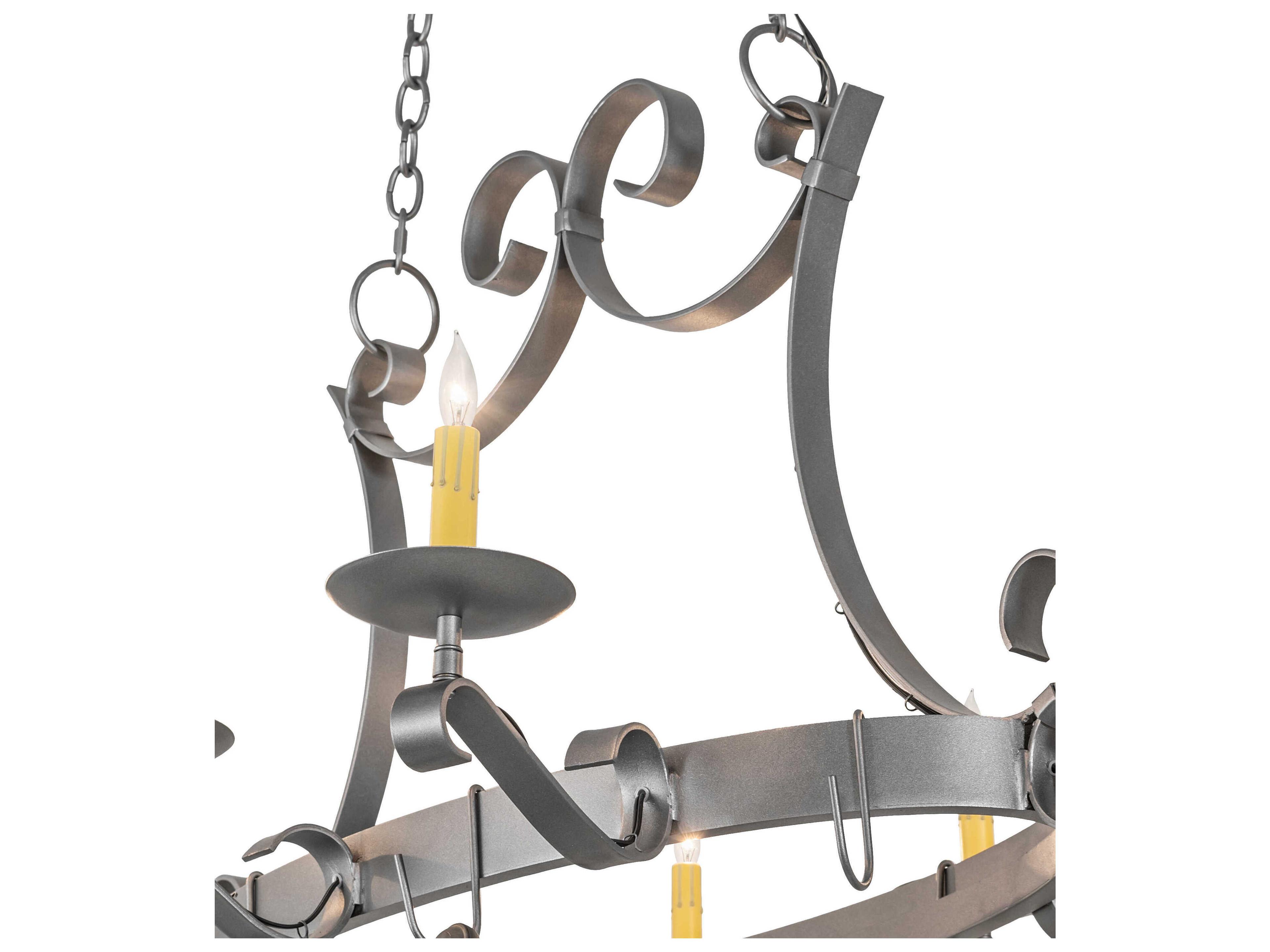 Meyda Laramie 8-Light Blackened Pewter Island Pendant