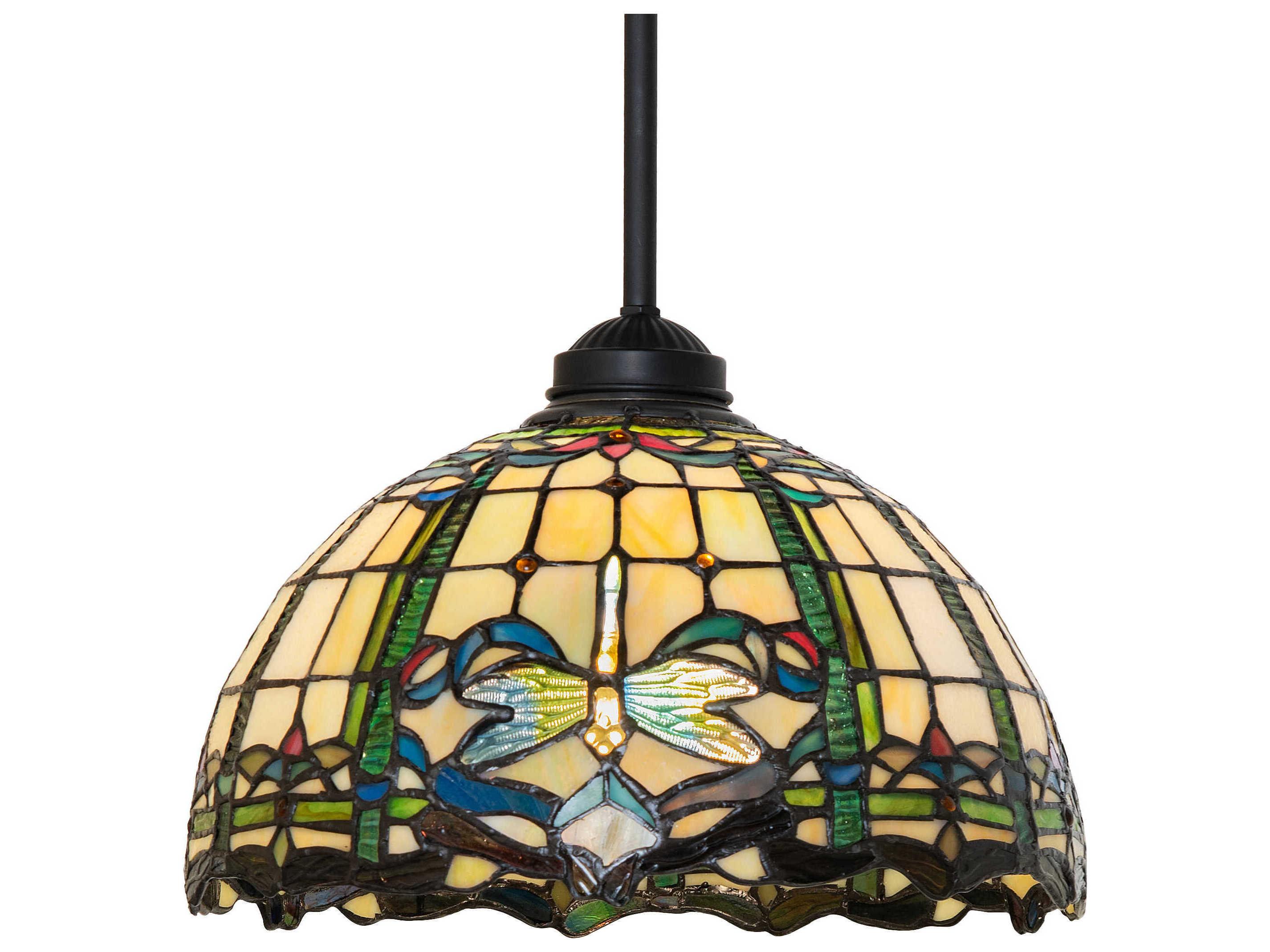 Meyda Dragonfly 1-Light Mahogany Bronze Mini Pendant