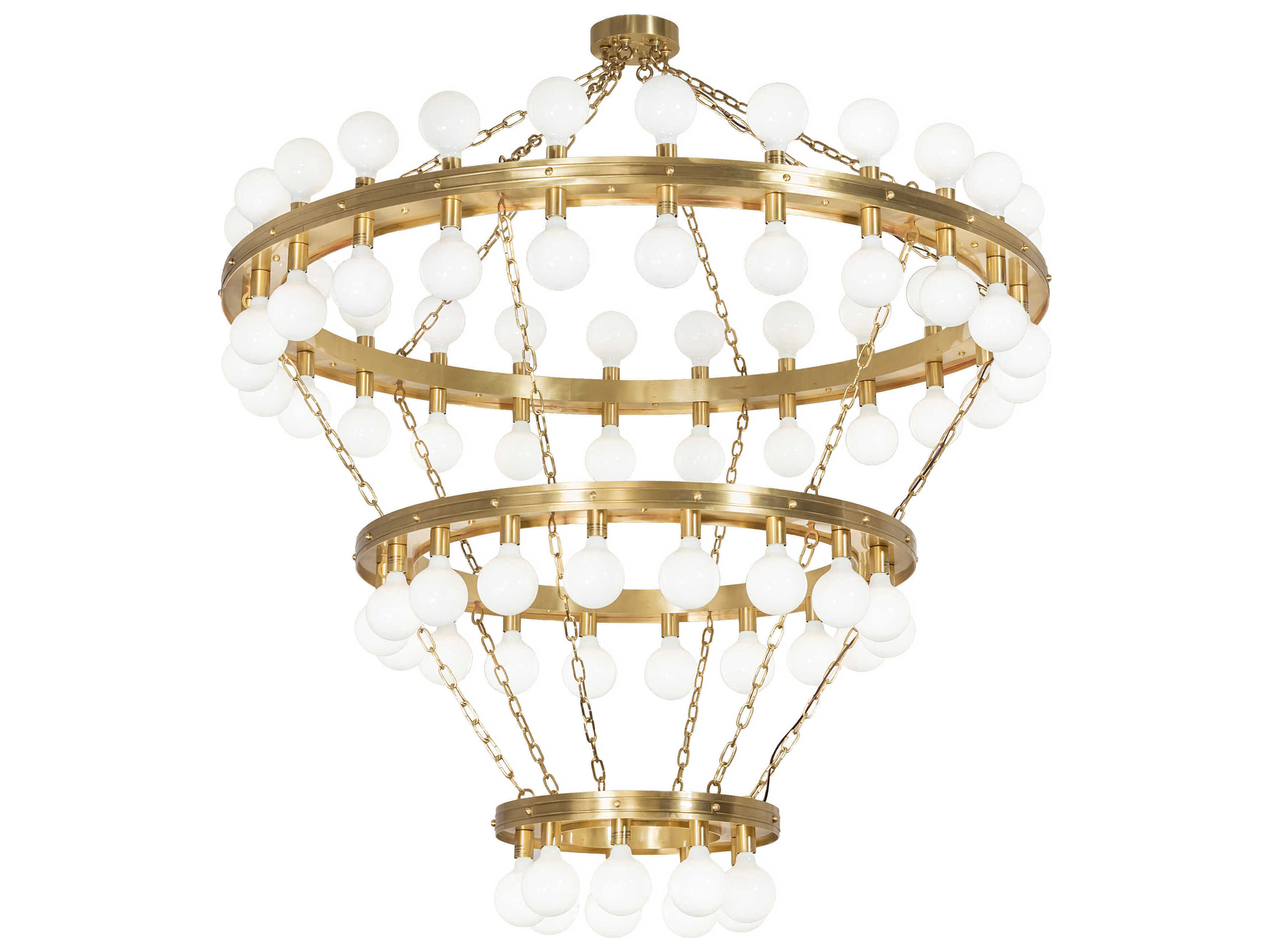 Meyda Albion 75-Light Brushed Brass Tiered Chandelier