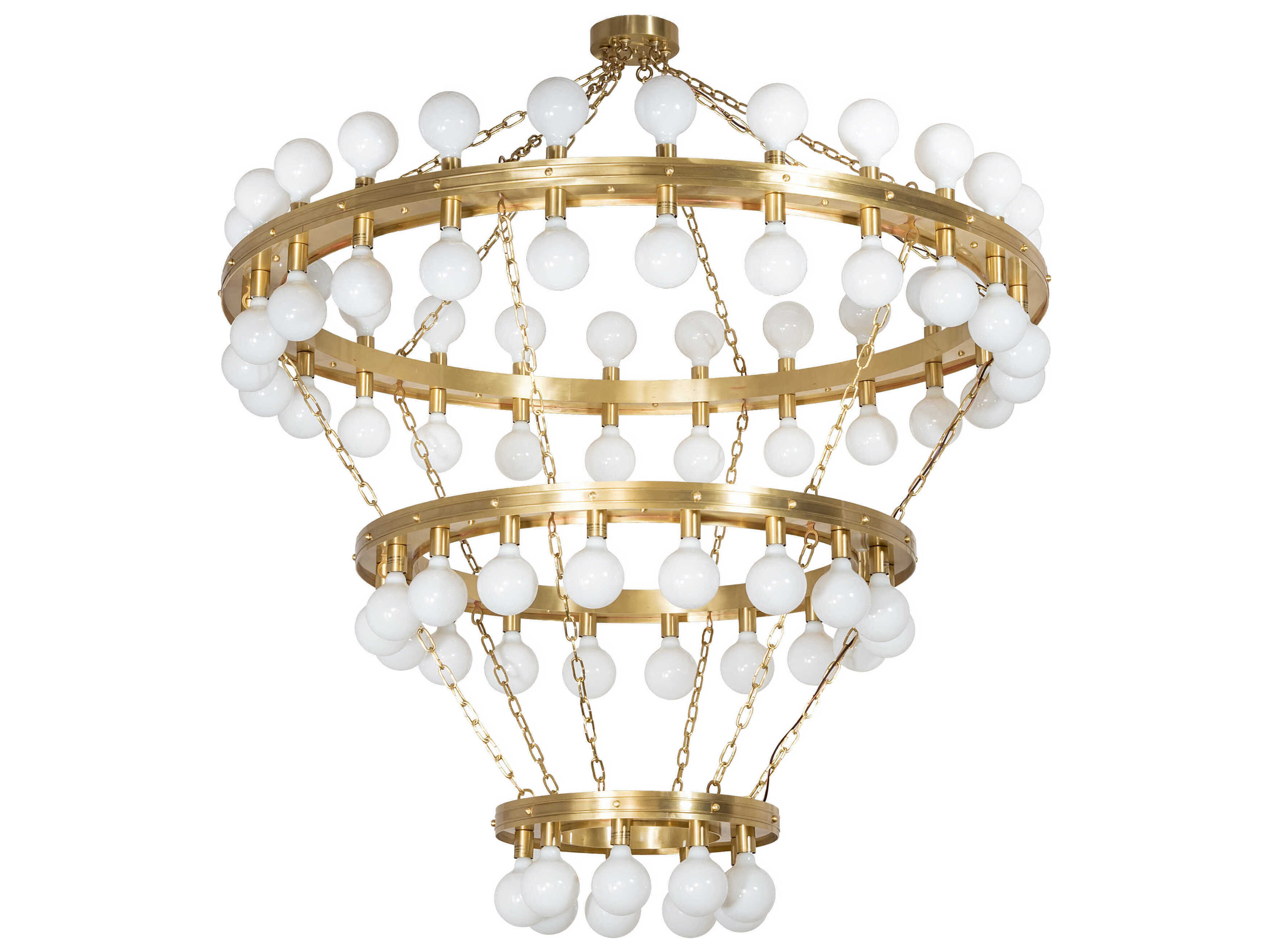Meyda Albion 75-Light Brushed Brass Tiered Chandelier