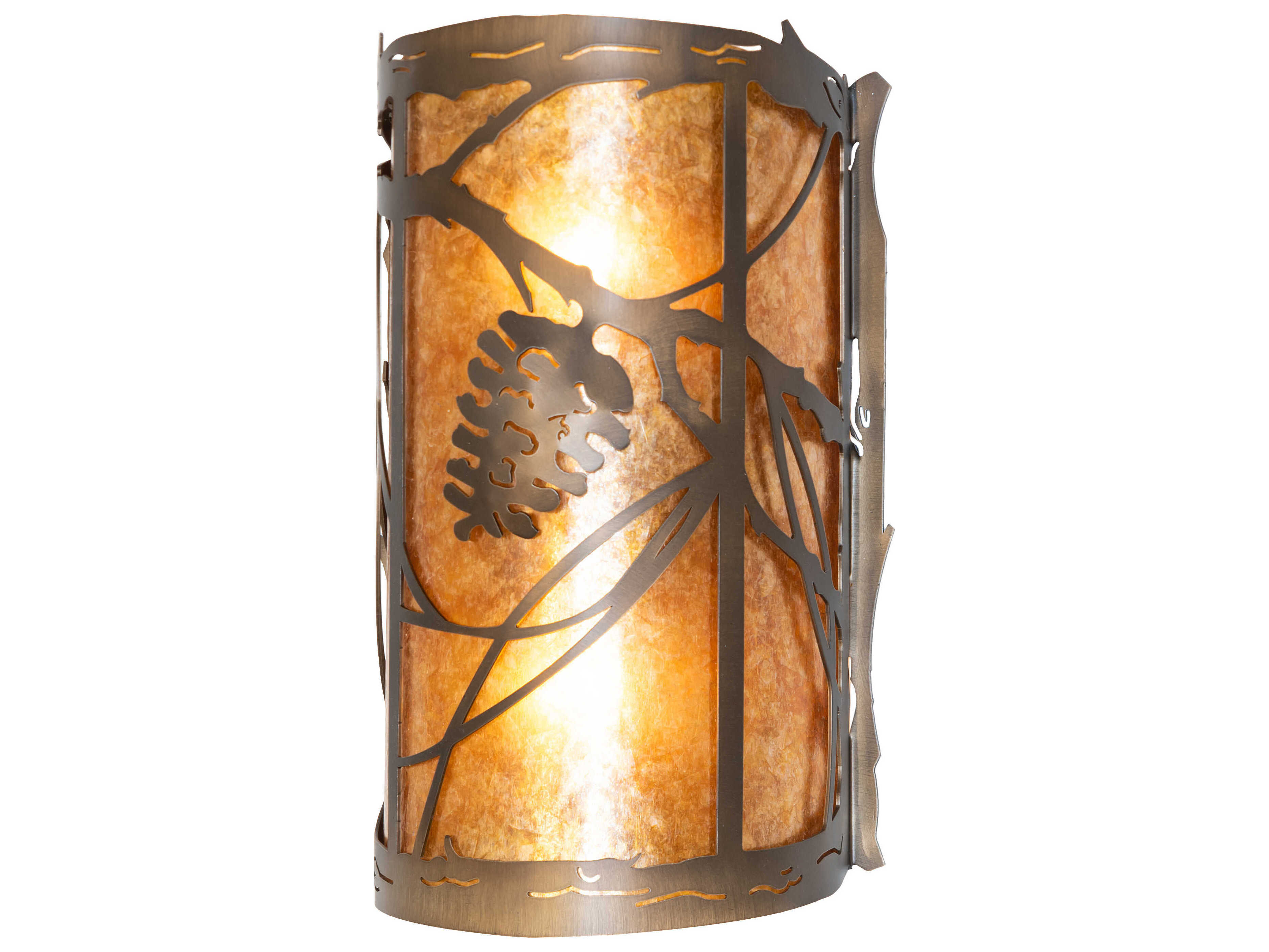Meyda Whispering Pines 2-Light Antique Copper Wall Sconce