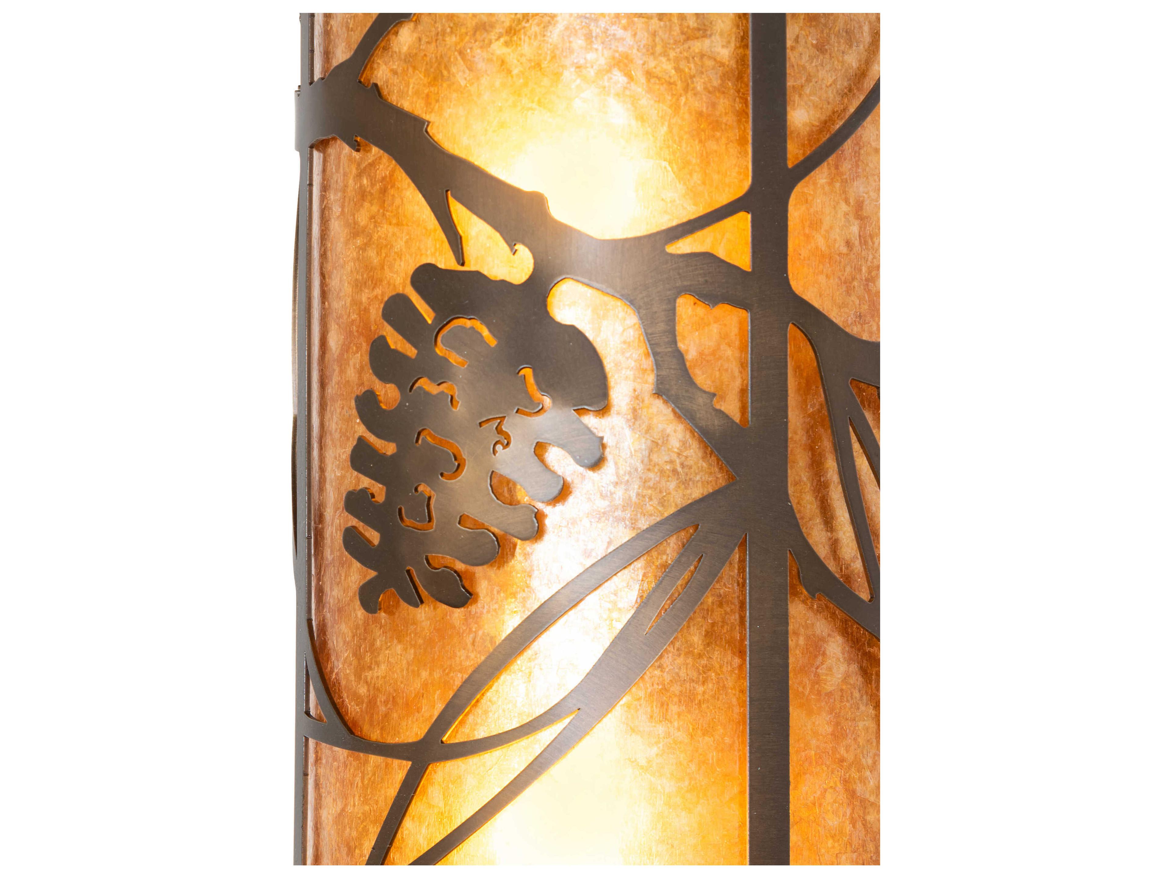 Meyda Whispering Pines 2-Light Antique Copper Wall Sconce