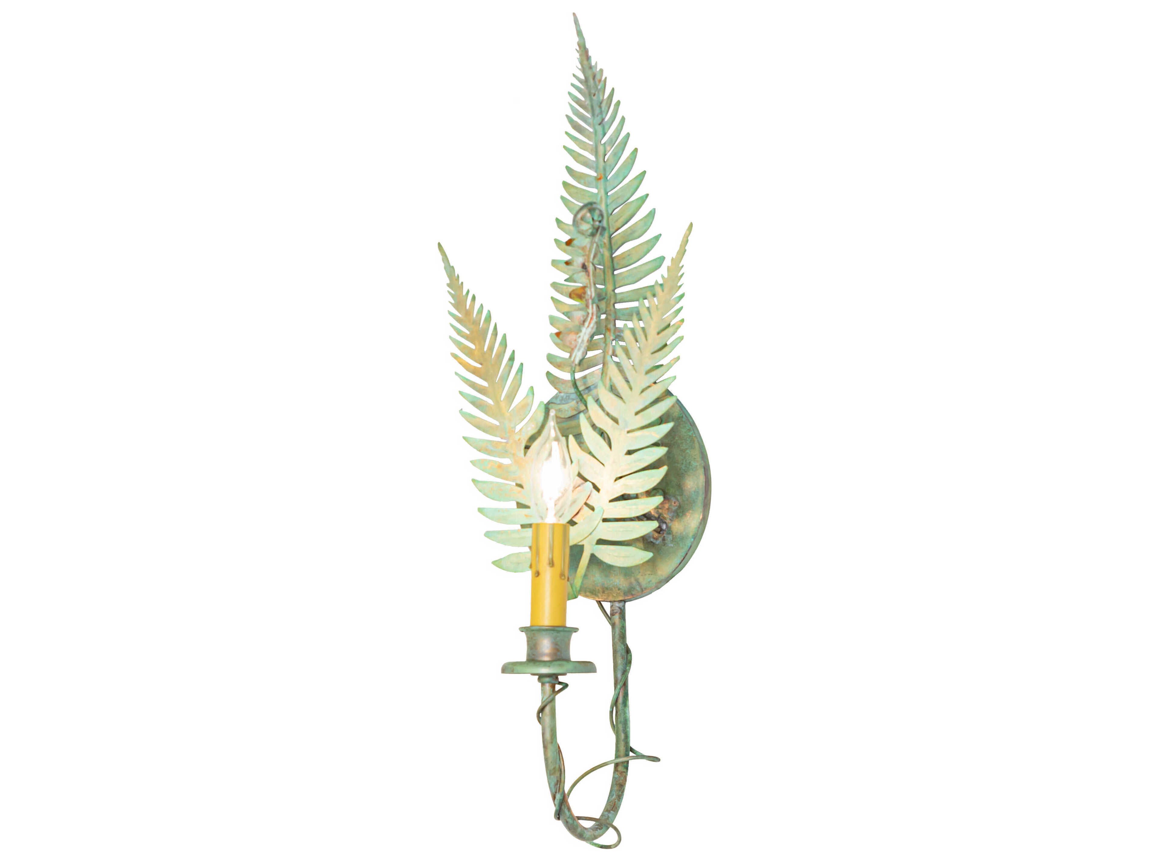 Meyda Fern 1-Light Verdigris / Copper Wall Sconce