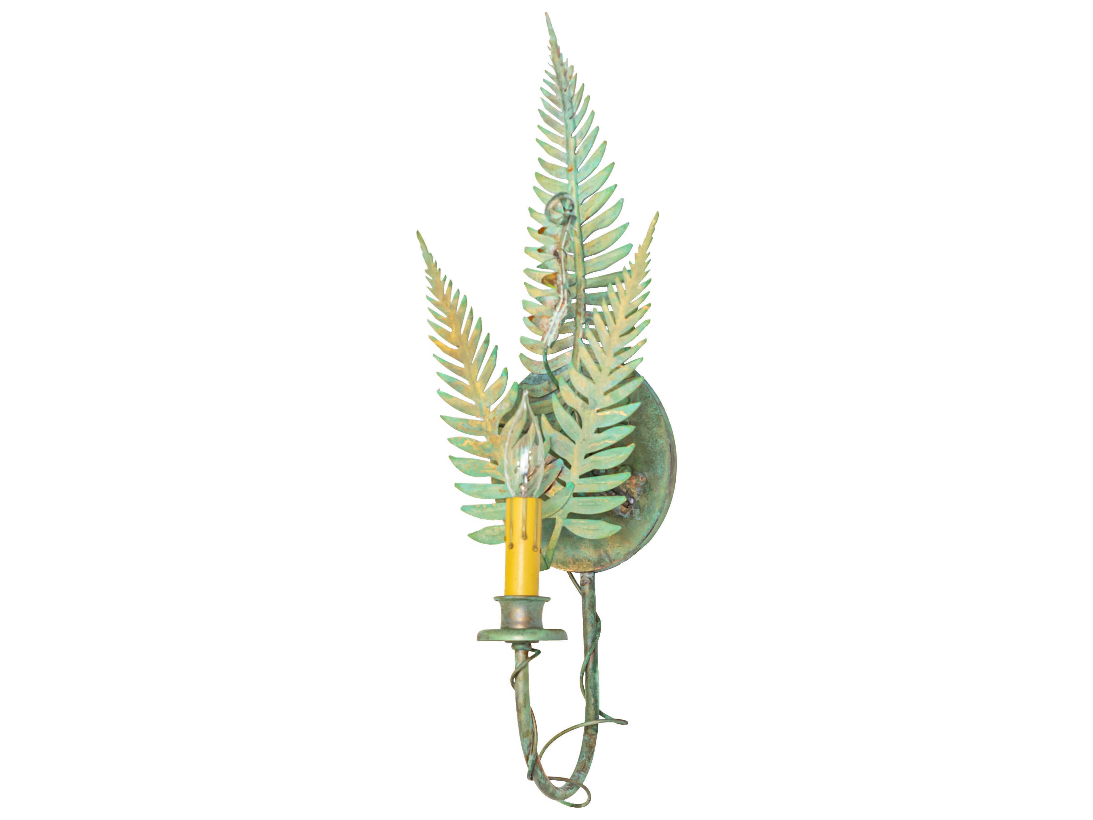 Meyda Fern 1-Light Verdigris / Copper Wall Sconce