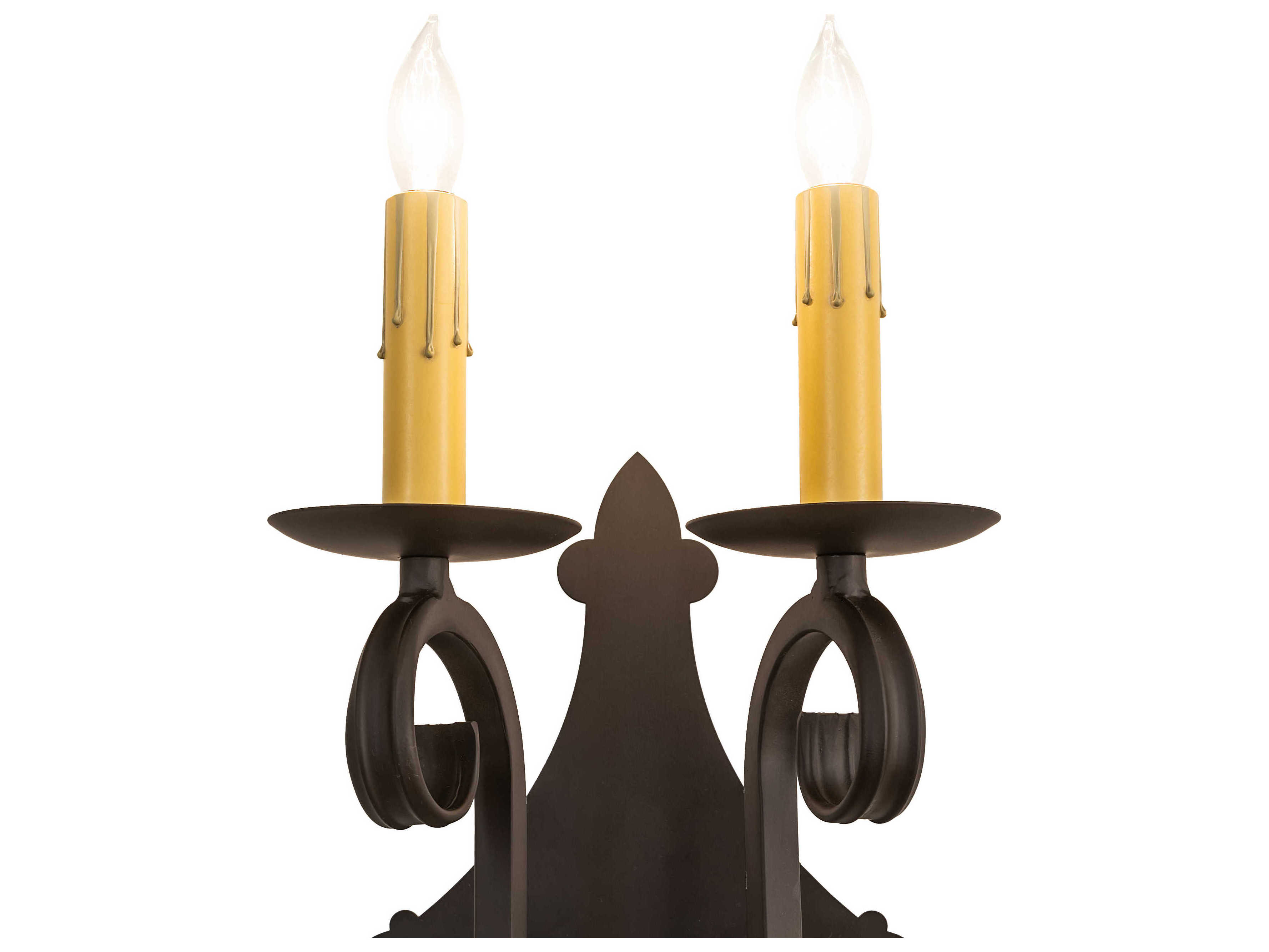 Meyda Angelique 2-Light Oil Rubbed Bronze Traditional Wall Sconce