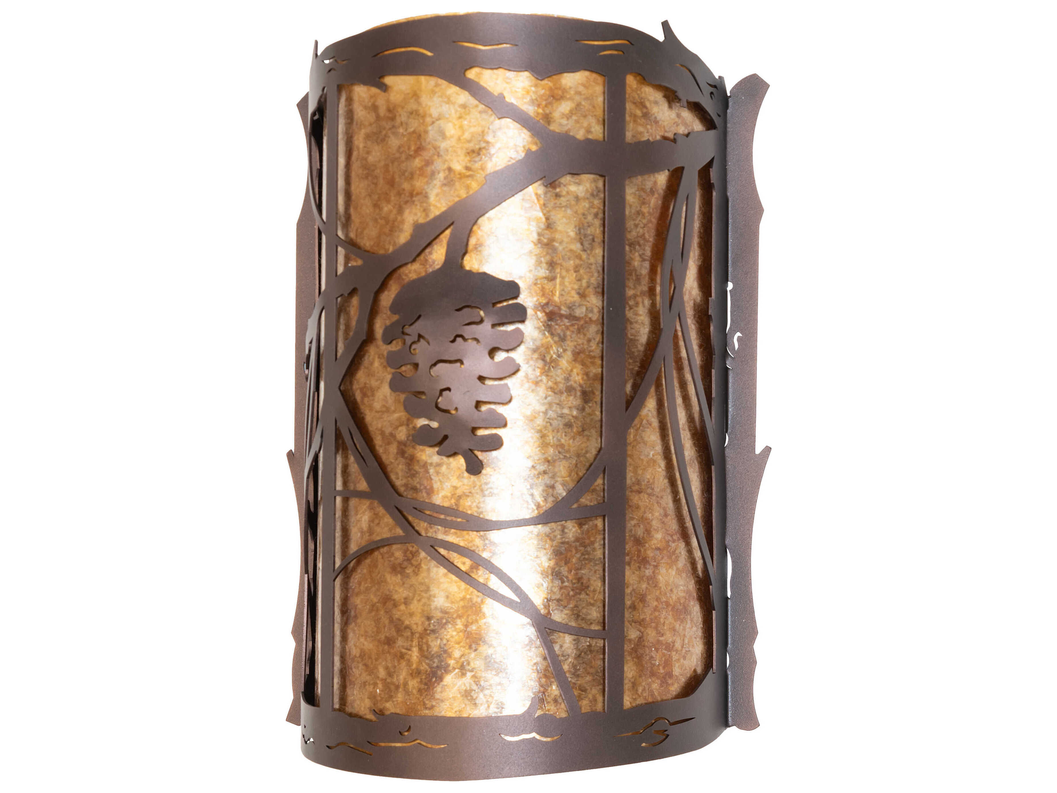 Meyda Whispering Pines 2-Light Mahogany Bronze Wall Sconce