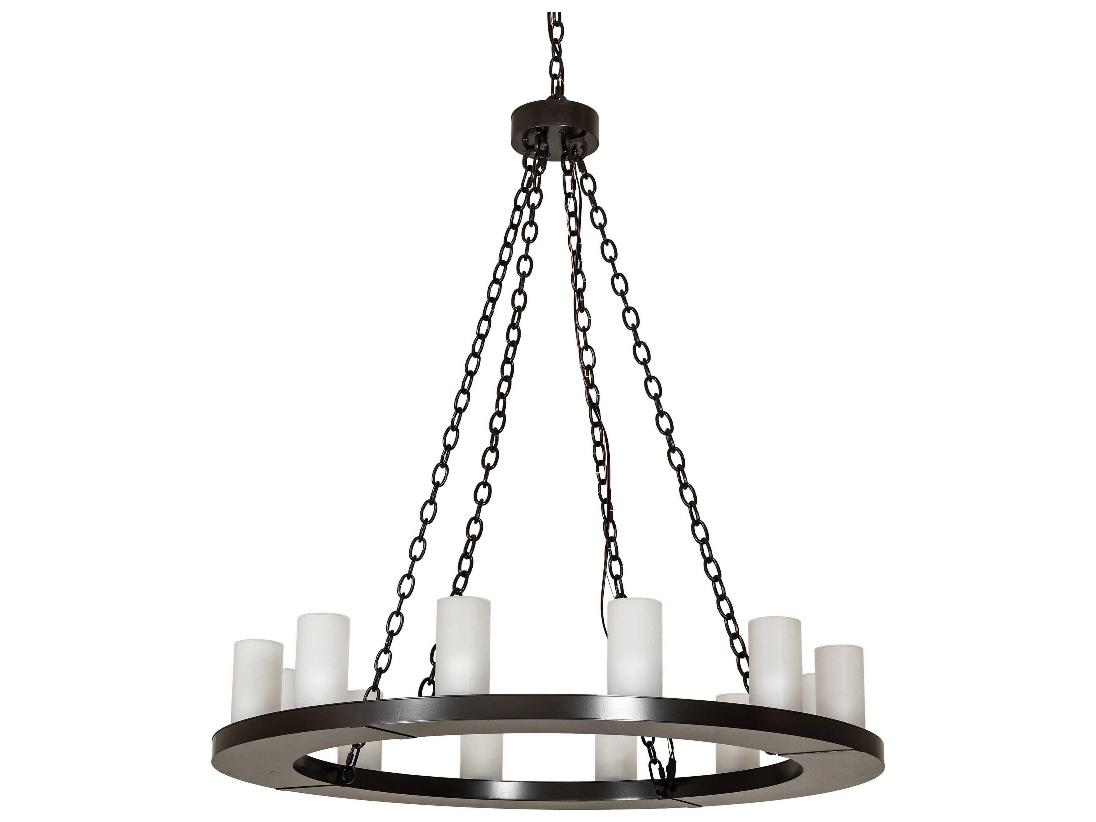 Meyda Loxley 12-Light Timeless Bronze Black Round Chandelier