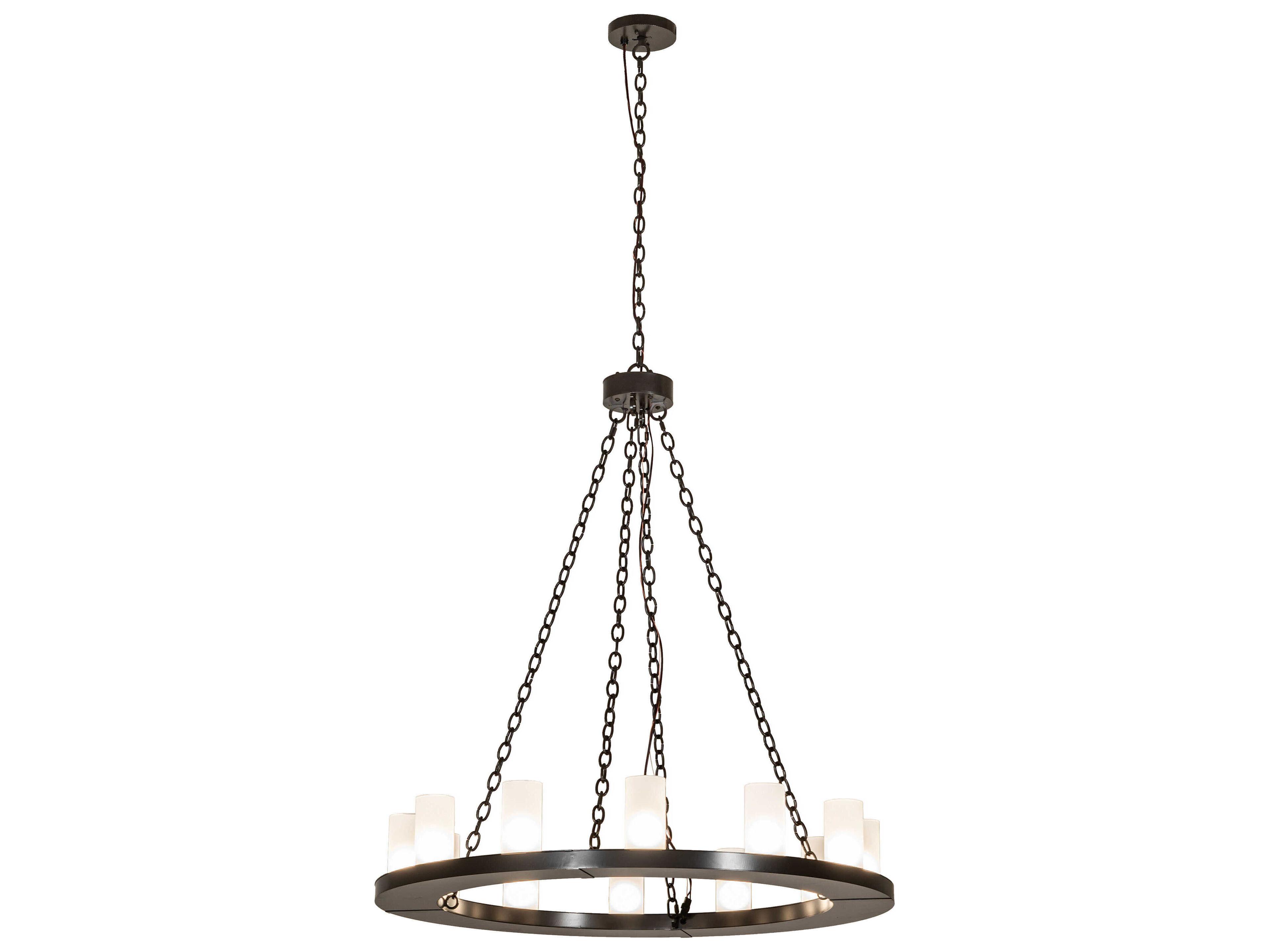 Meyda Loxley 12-Light Timeless Bronze Black Round Chandelier