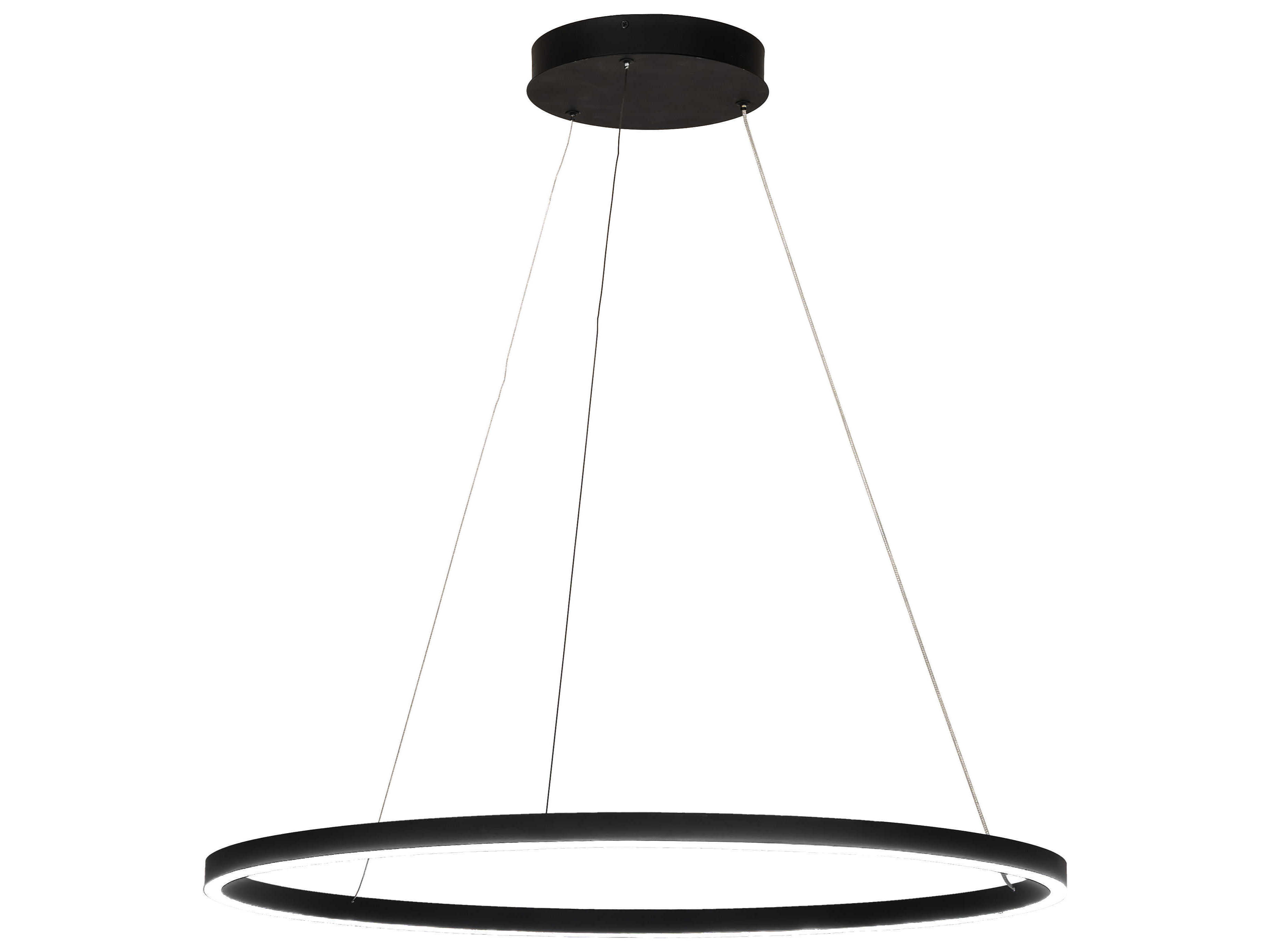 Meyda Anillo Solar Black Round Pendant