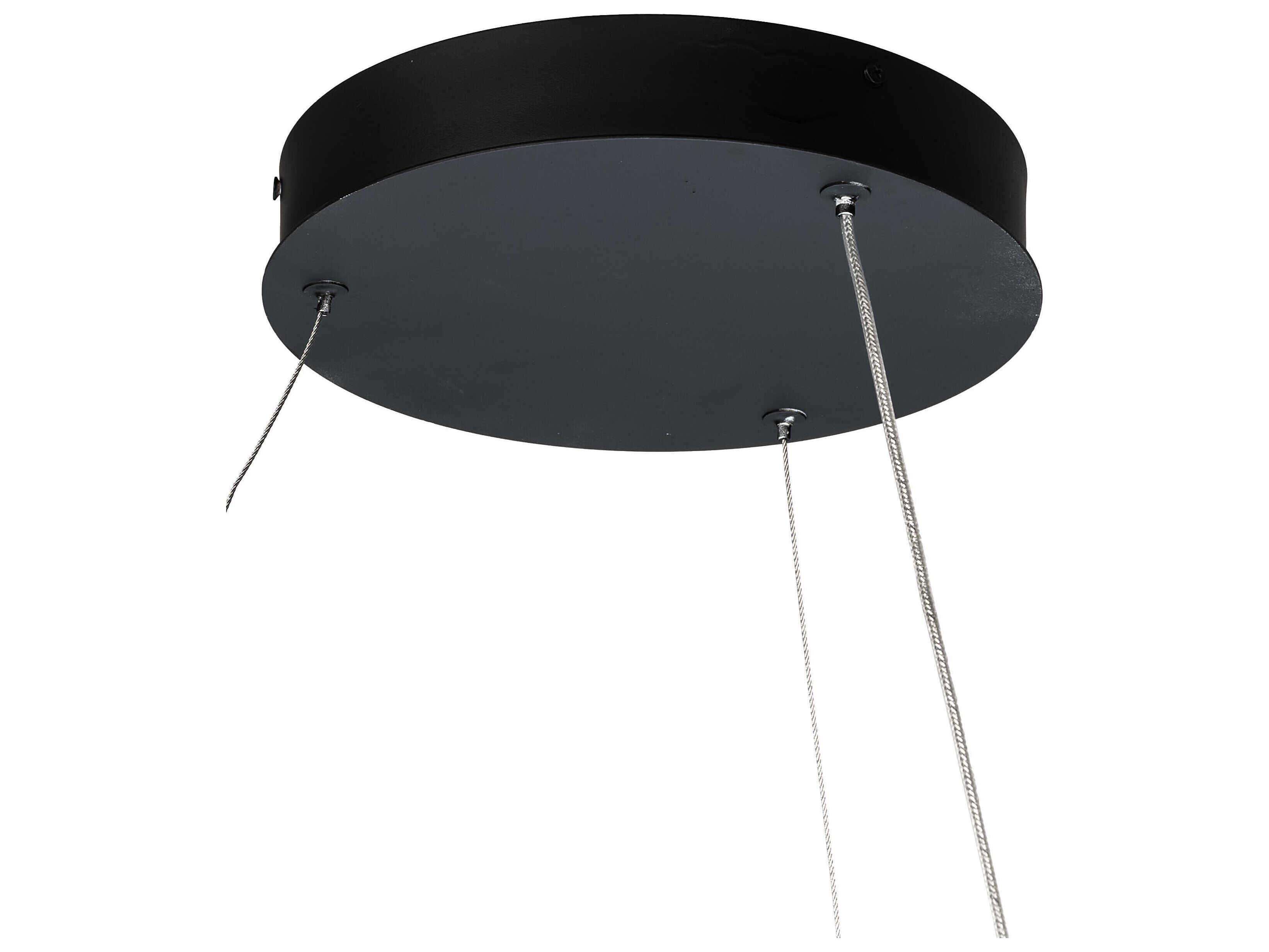 Meyda Anillo Solar Black Round Pendant