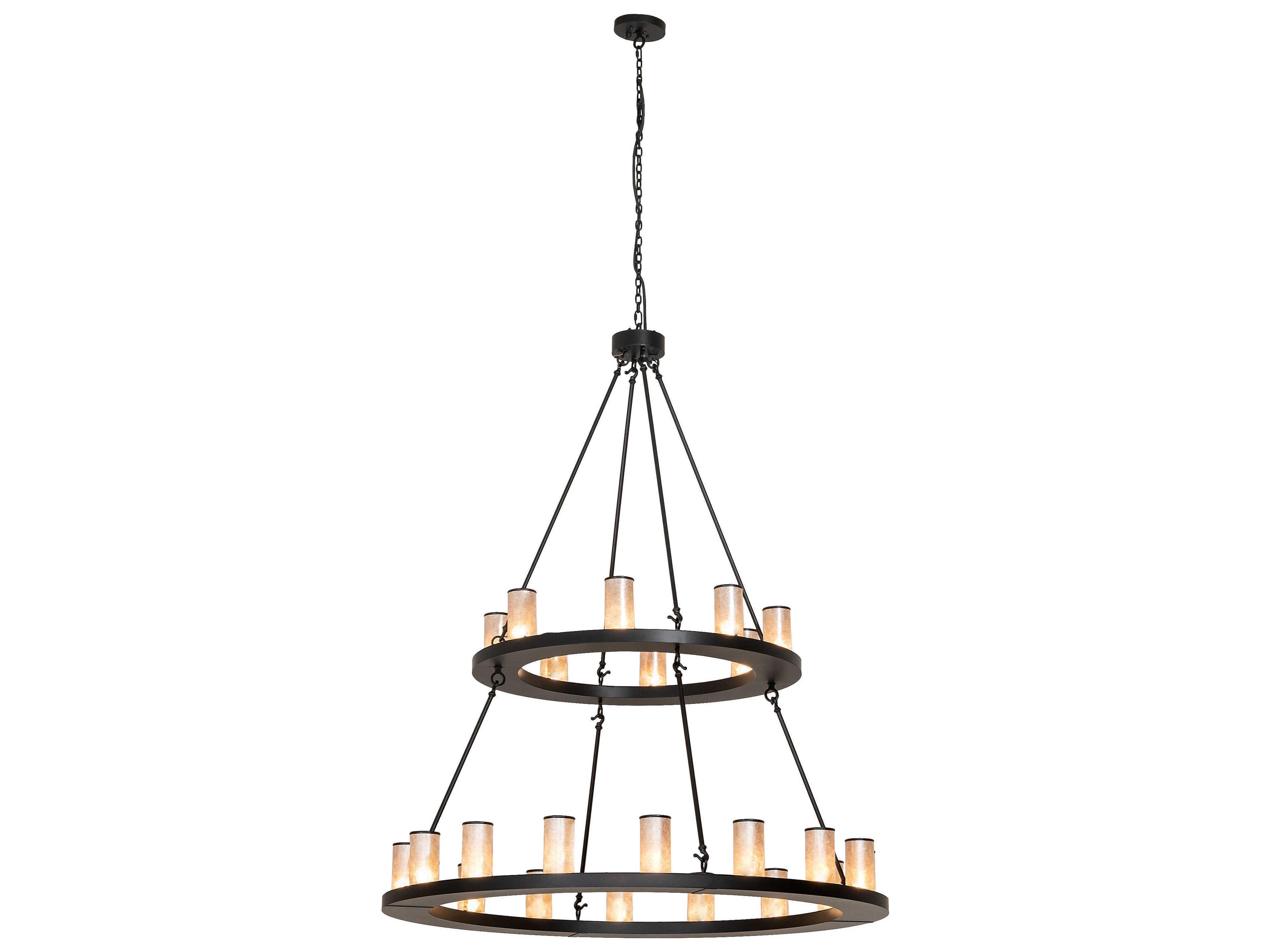 Meyda Loxley 24-Light Black Satin Wrought Iron Chandelier