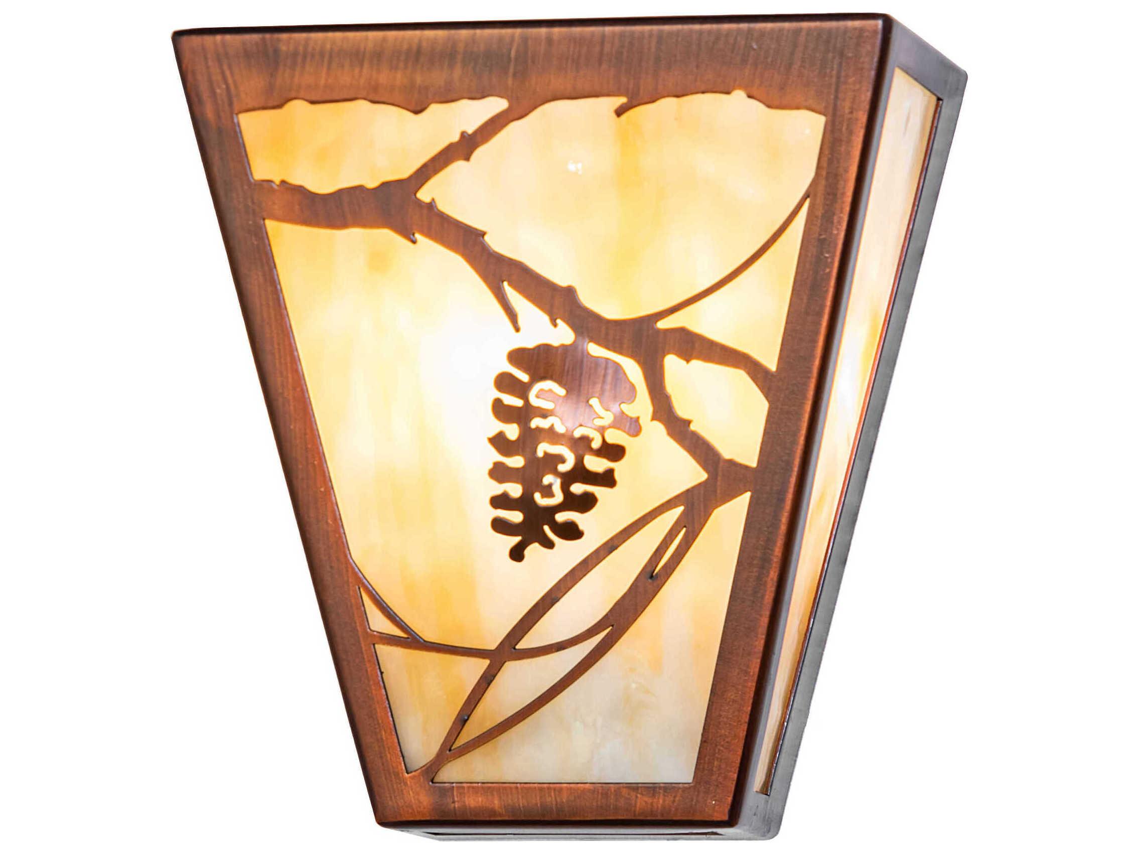 Meyda Whispering Pines 3-Light Vintage Copper Wall Sconce