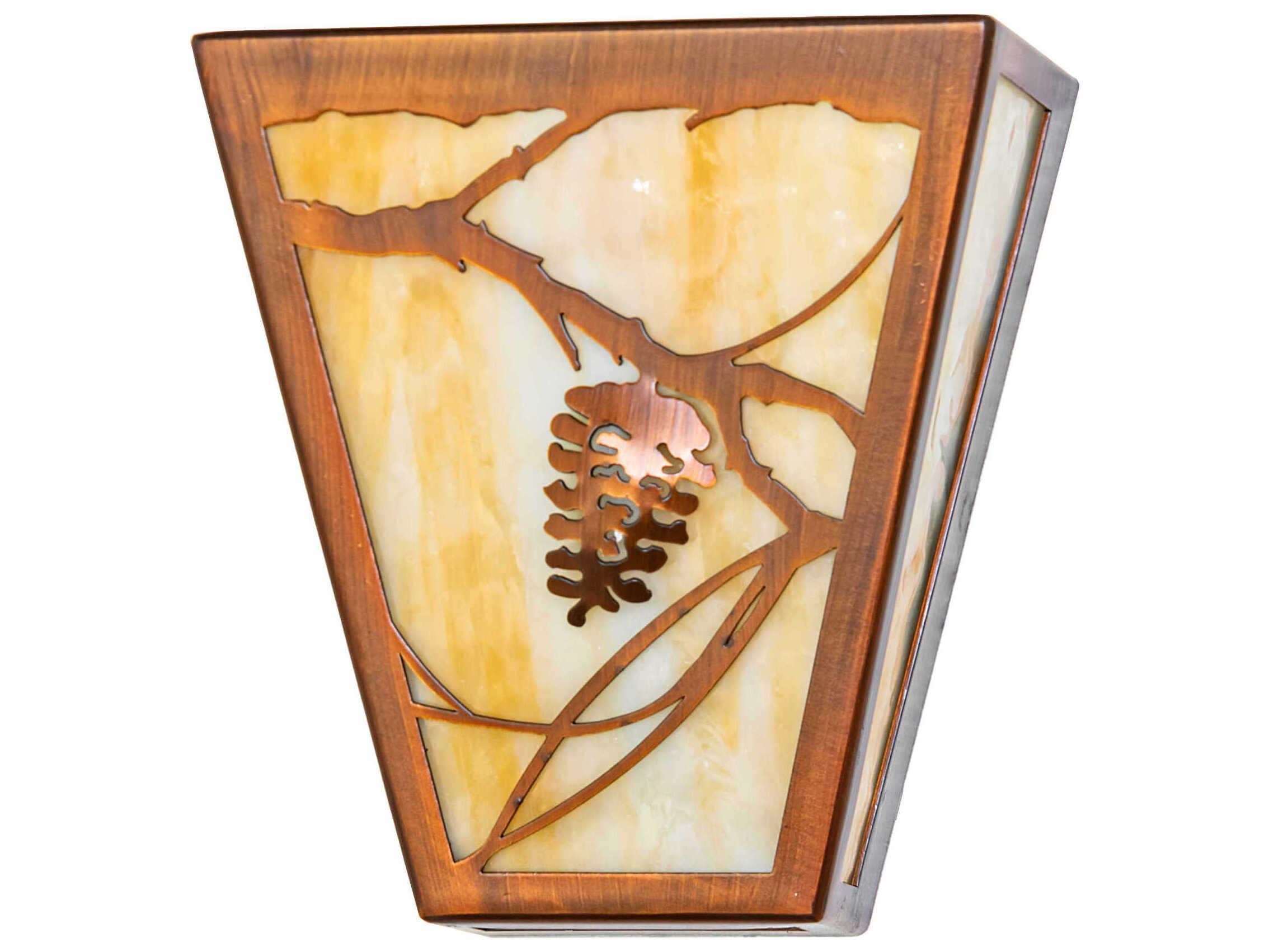 Meyda Whispering Pines 3-Light Vintage Copper Wall Sconce