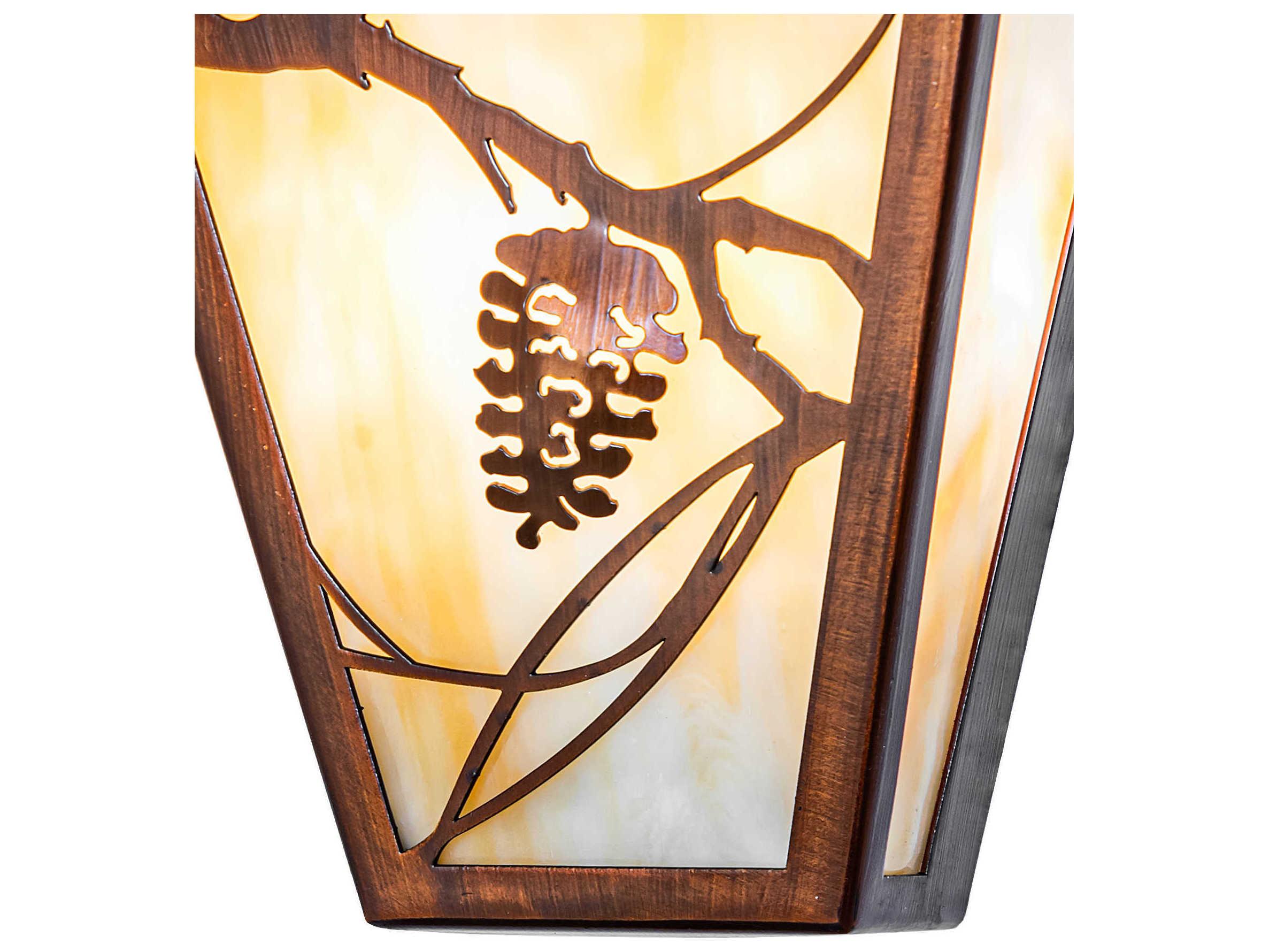 Meyda Whispering Pines 3-Light Vintage Copper Wall Sconce