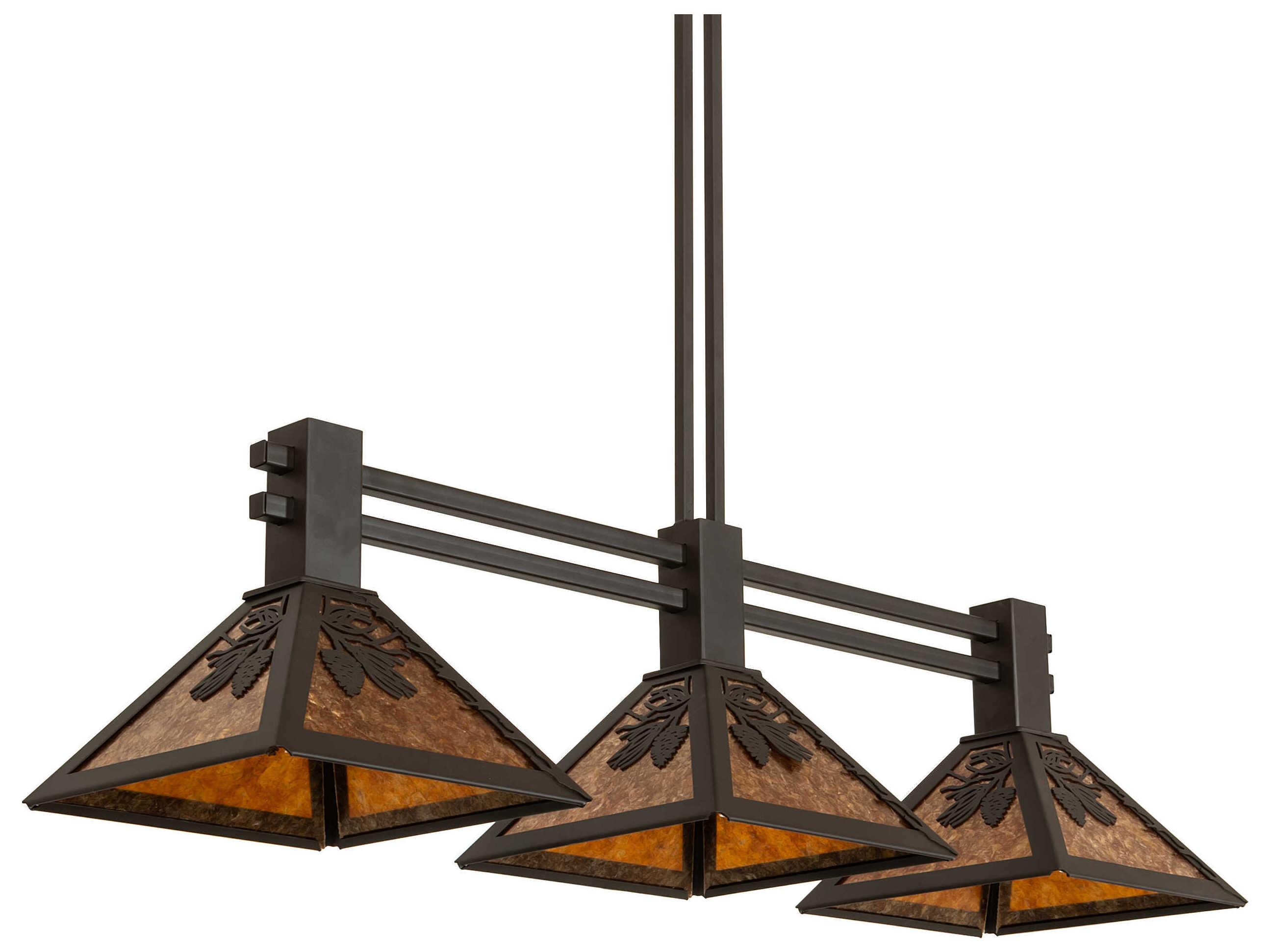 Meyda Whispering Pines 3-Light Oil Rubbed Bronze Island Pendant