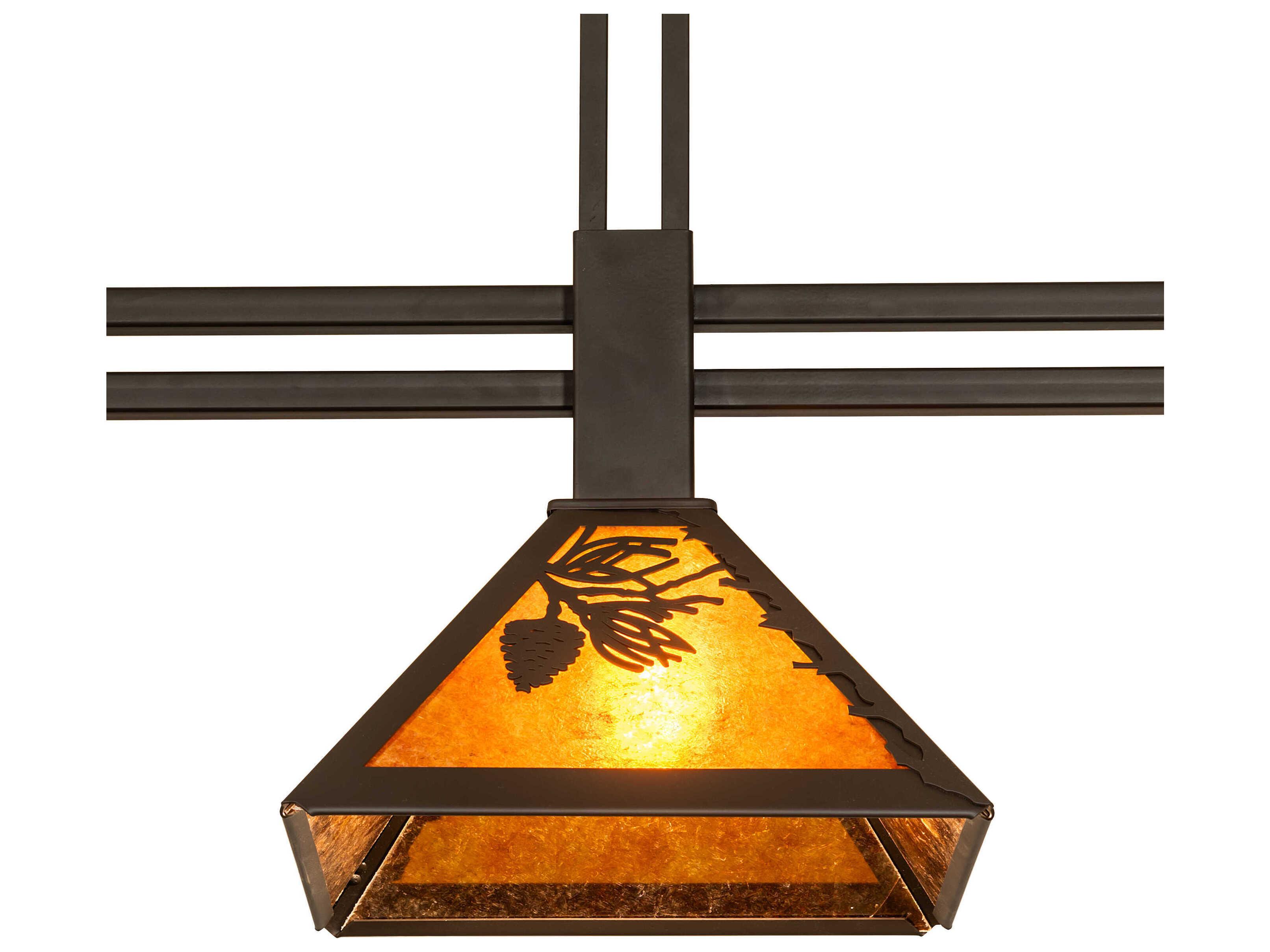 Meyda Whispering Pines 3-Light Oil Rubbed Bronze Island Pendant