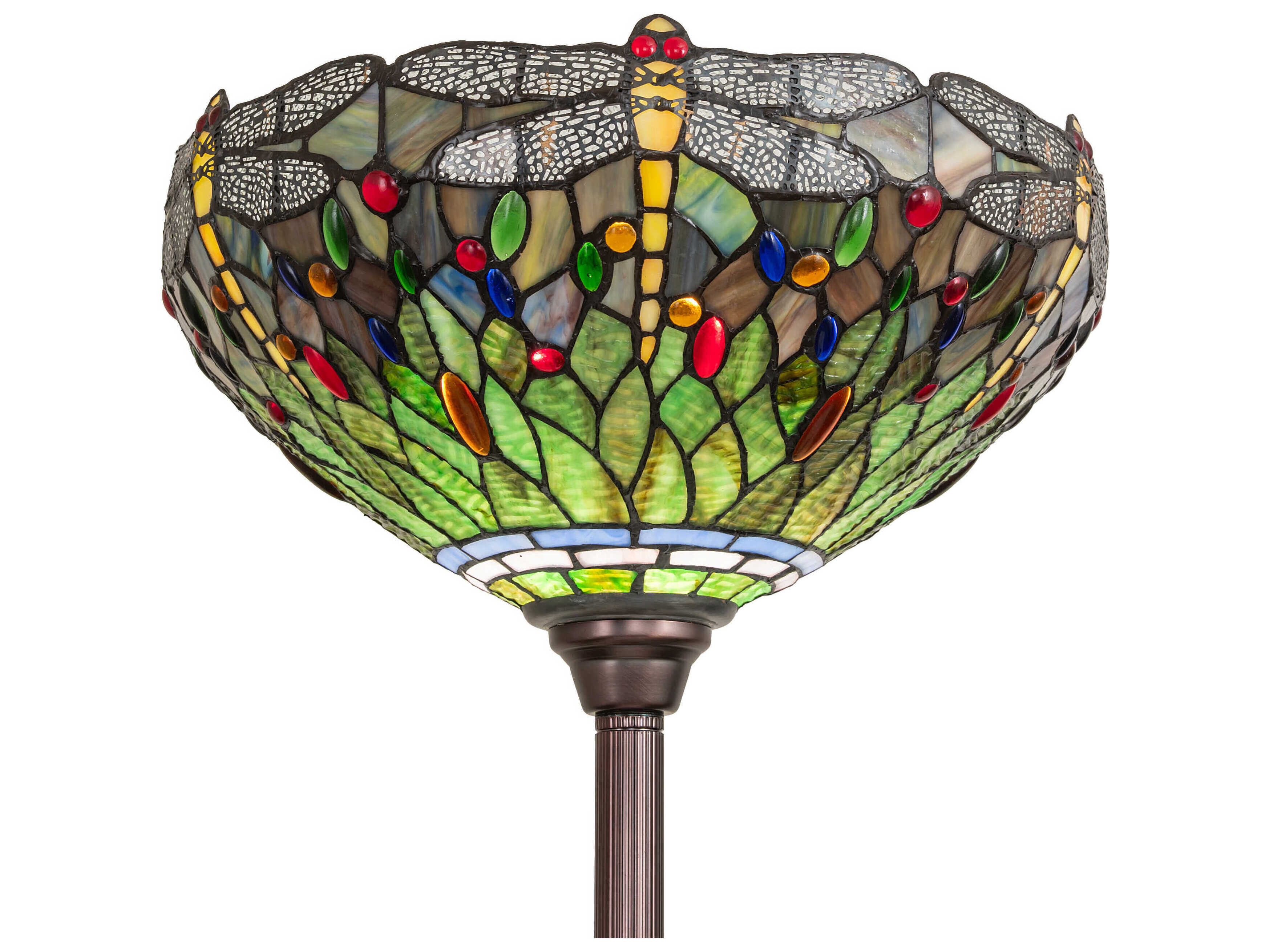 Meyda Tiffany Hanginghead Dragonfly Stained Glass Floor Lamp
