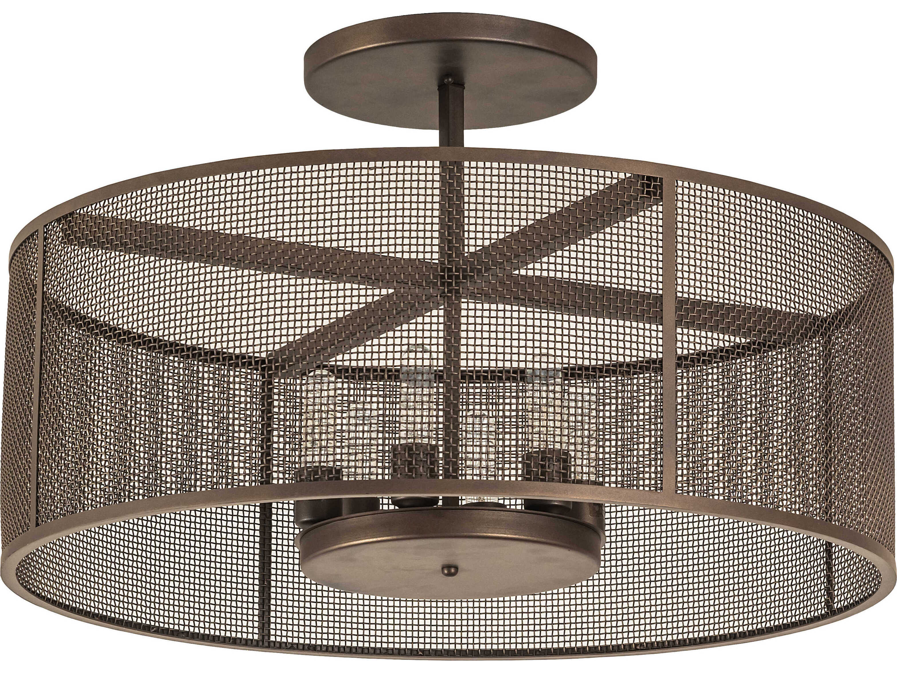Meyda Cilindro 6-Light Tyler Bronze Drum Flush Mount