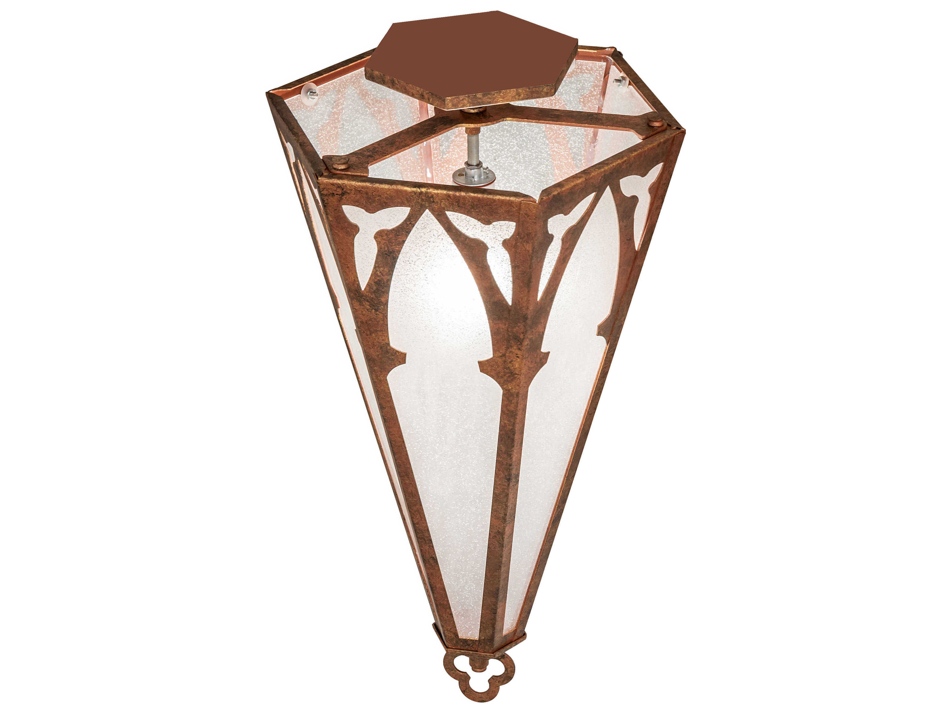 Meyda Church 1-Light Autumn Leaf Bronze Traditional Flush Mount