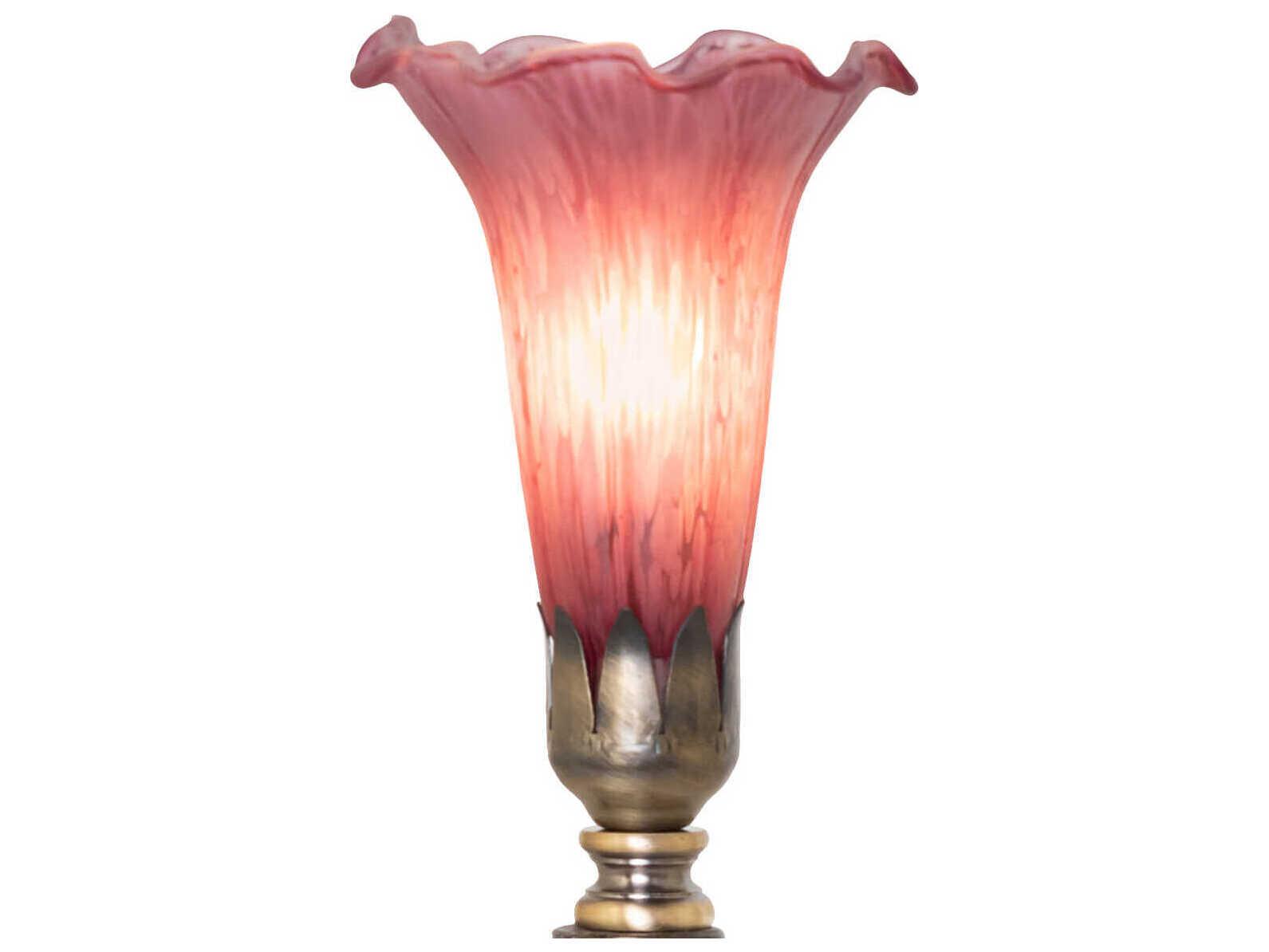 Meyda Tiffany Pond Lily Lavender Glass Table Lamp