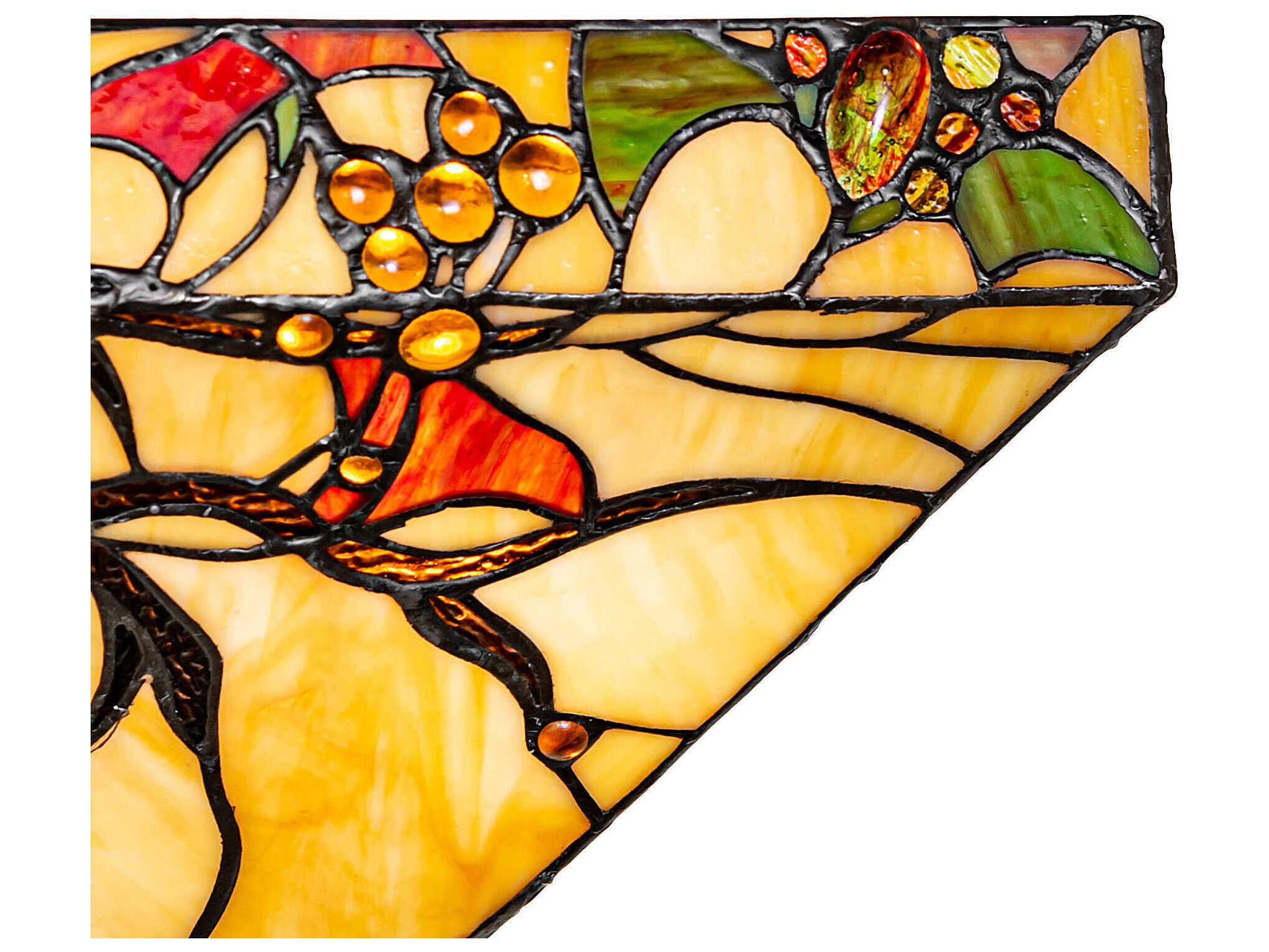 Meyda Woodland 2-Light Stained Glass Wall Sconce