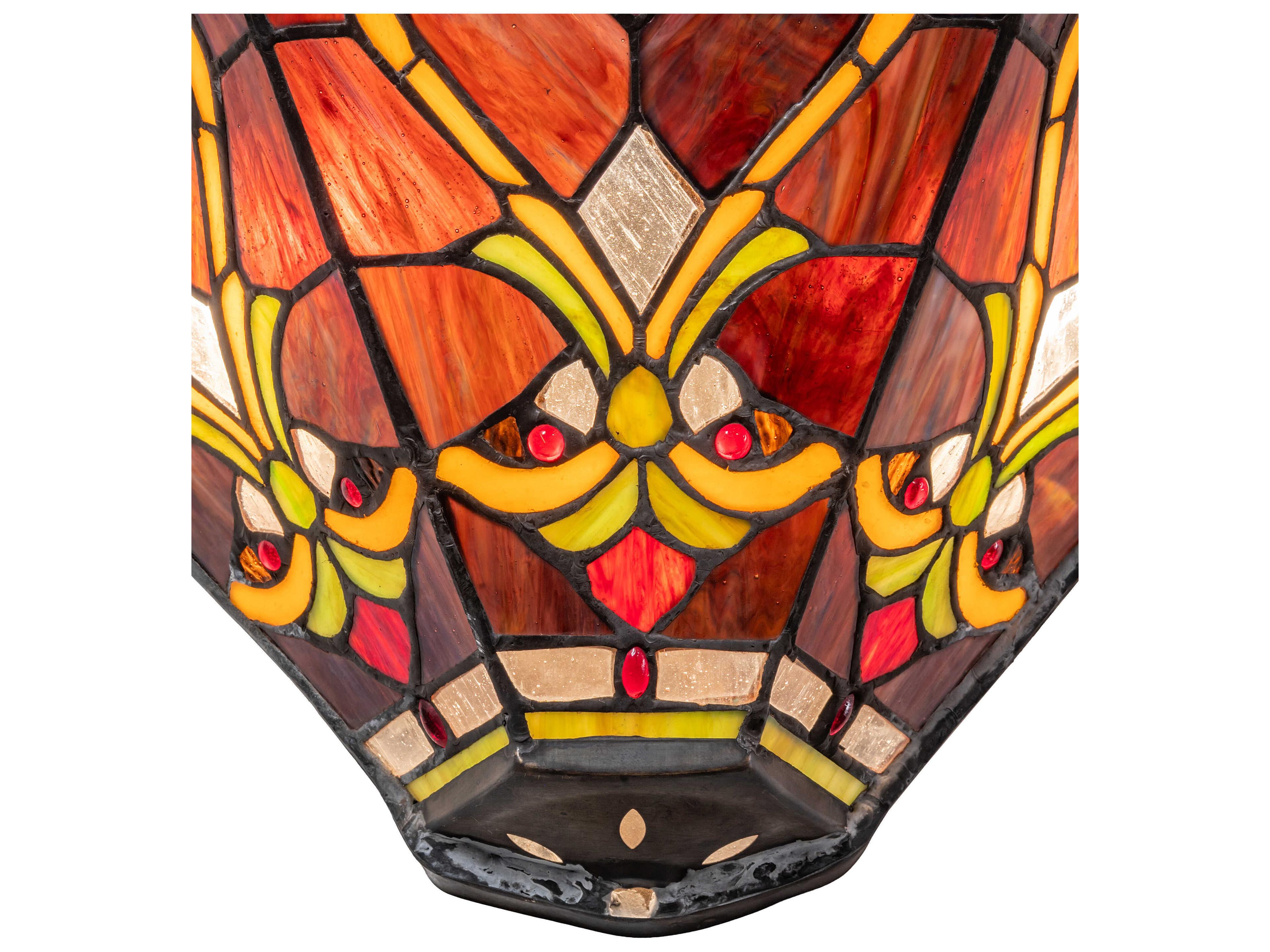 Meyda Middleton 2-Light Amber Ripe Red Berry Wall Sconce