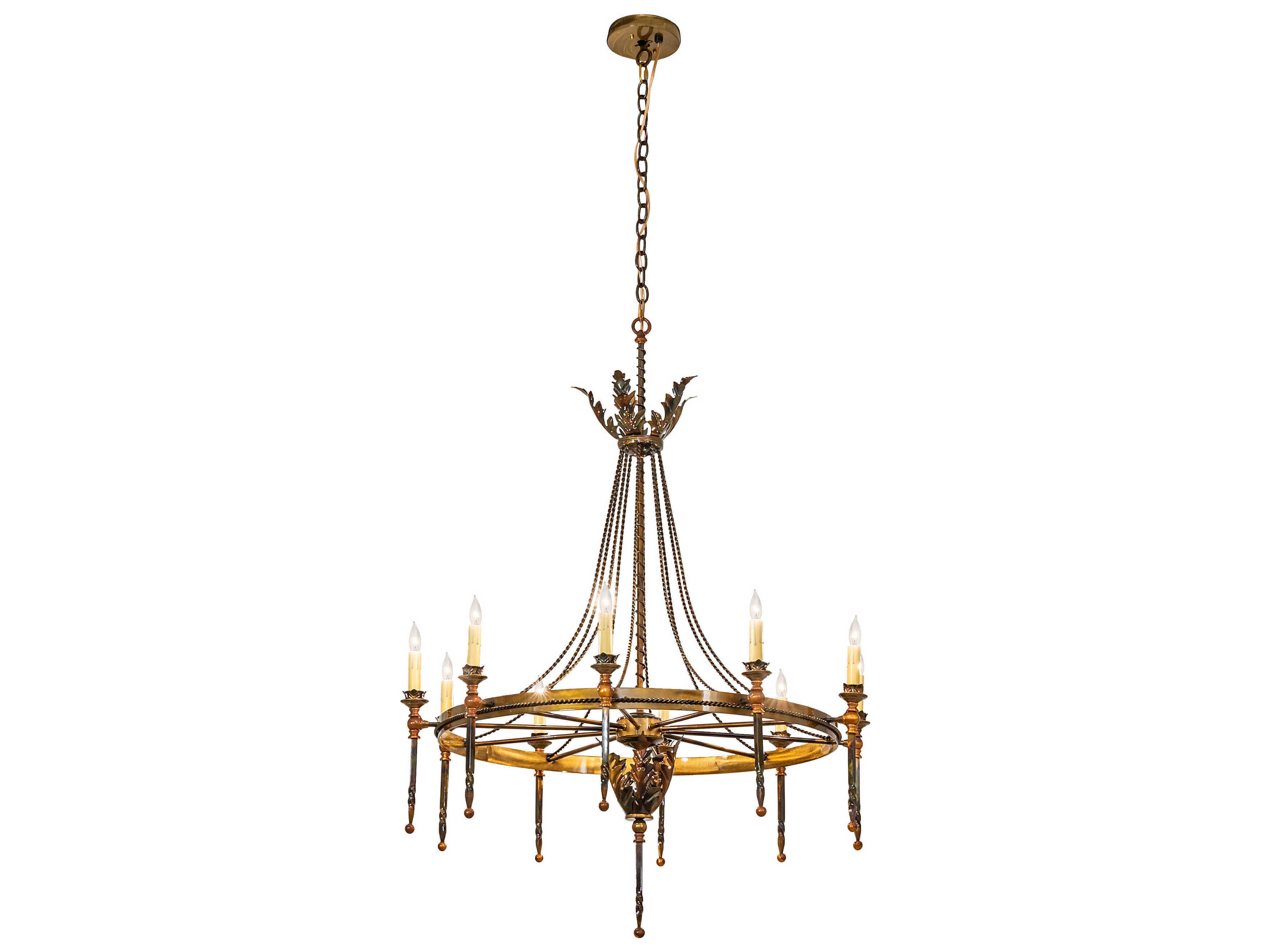 Meyda Amaury 10-Light Light Burnished Transparent Gold Traditional Chandelier