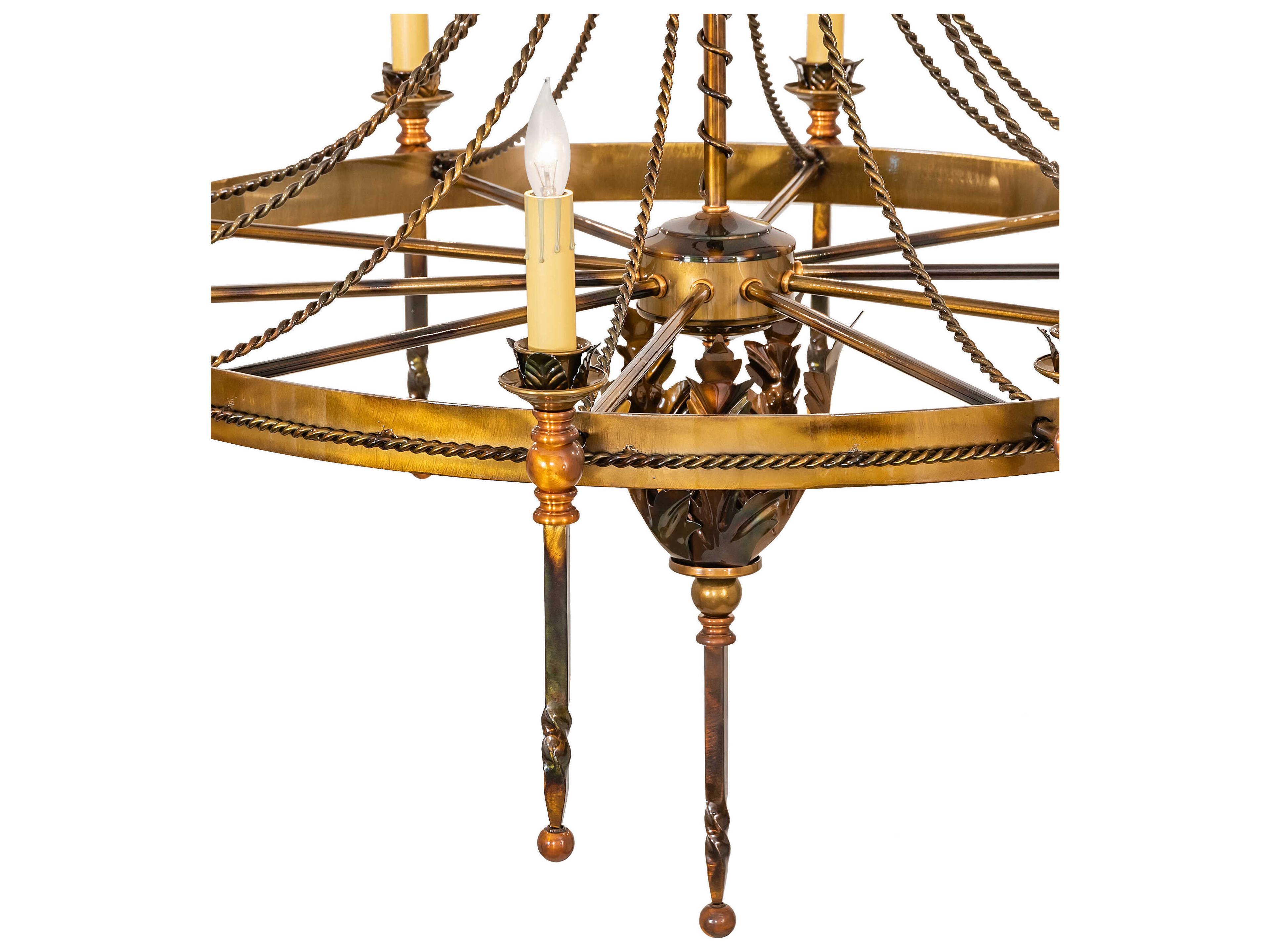 Meyda Amaury 10-Light Light Burnished Transparent Gold Traditional Chandelier