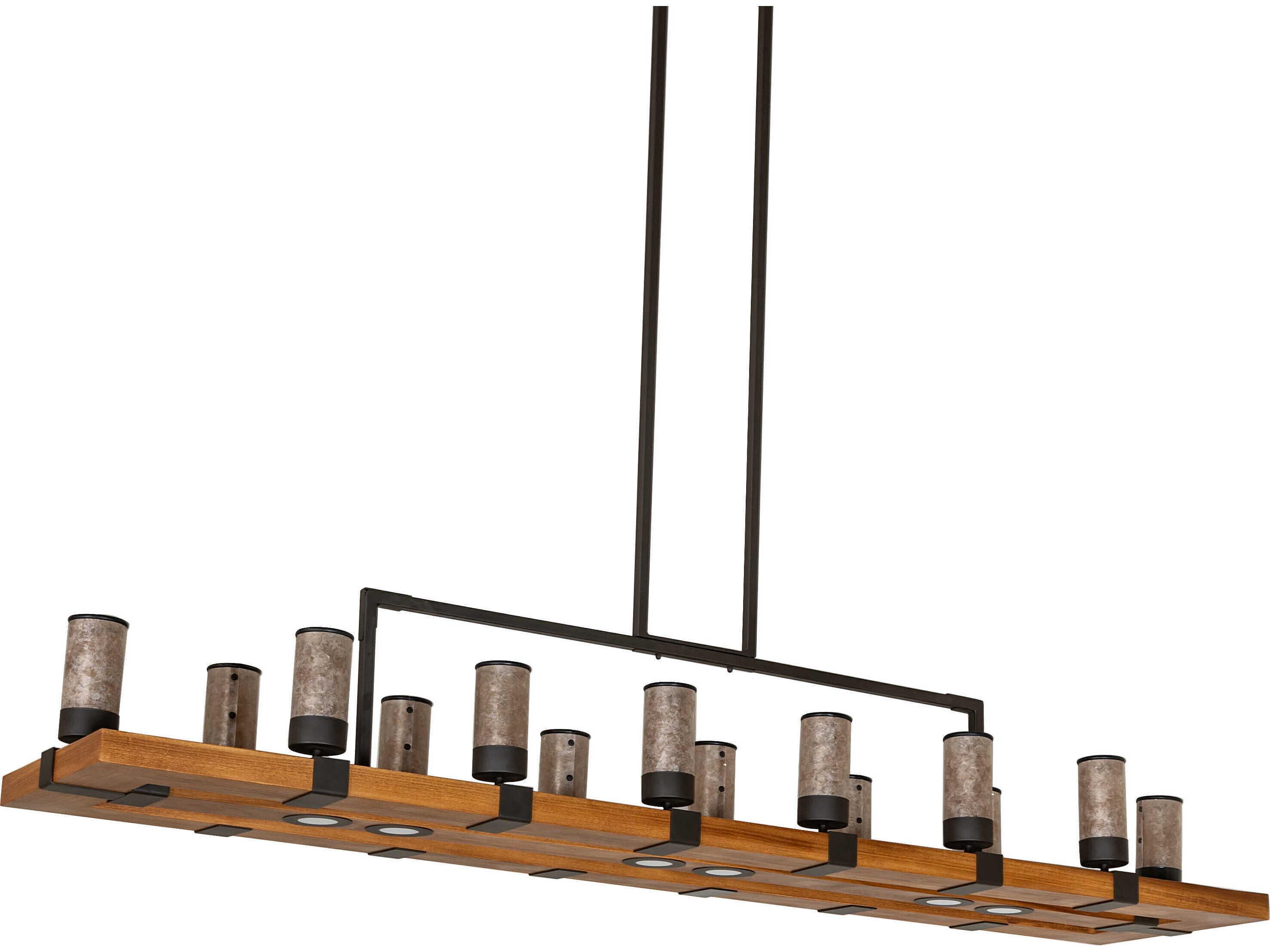 Meyda Grand Terrace 14-Light Oil Rubbed Bronze English Chestnut Island Pendant