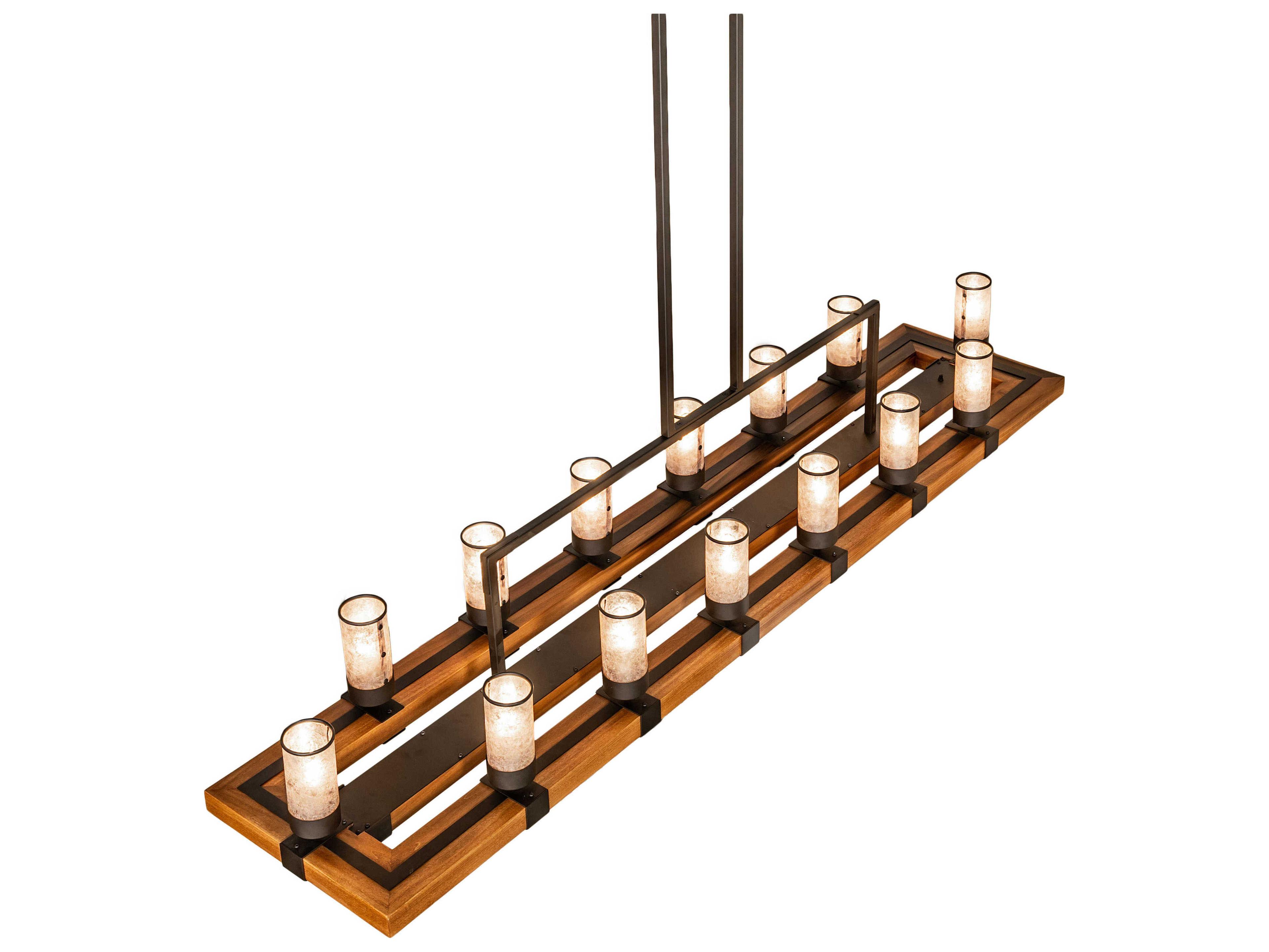 Meyda Grand Terrace 14-Light Oil Rubbed Bronze English Chestnut Island Pendant