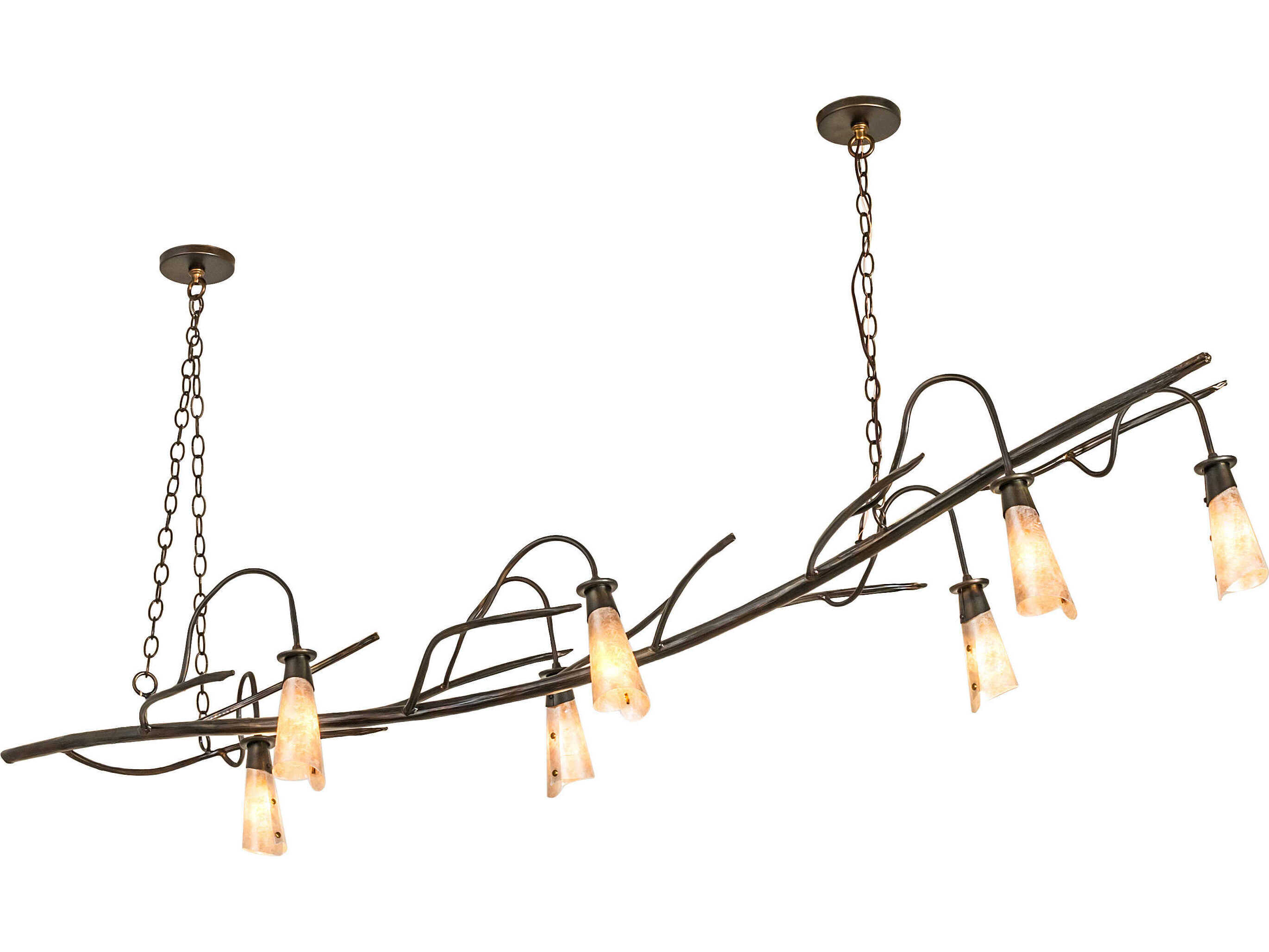 Meyda Winter Solstice 7-Light Dark Burnished Antique Copper Island Pendant