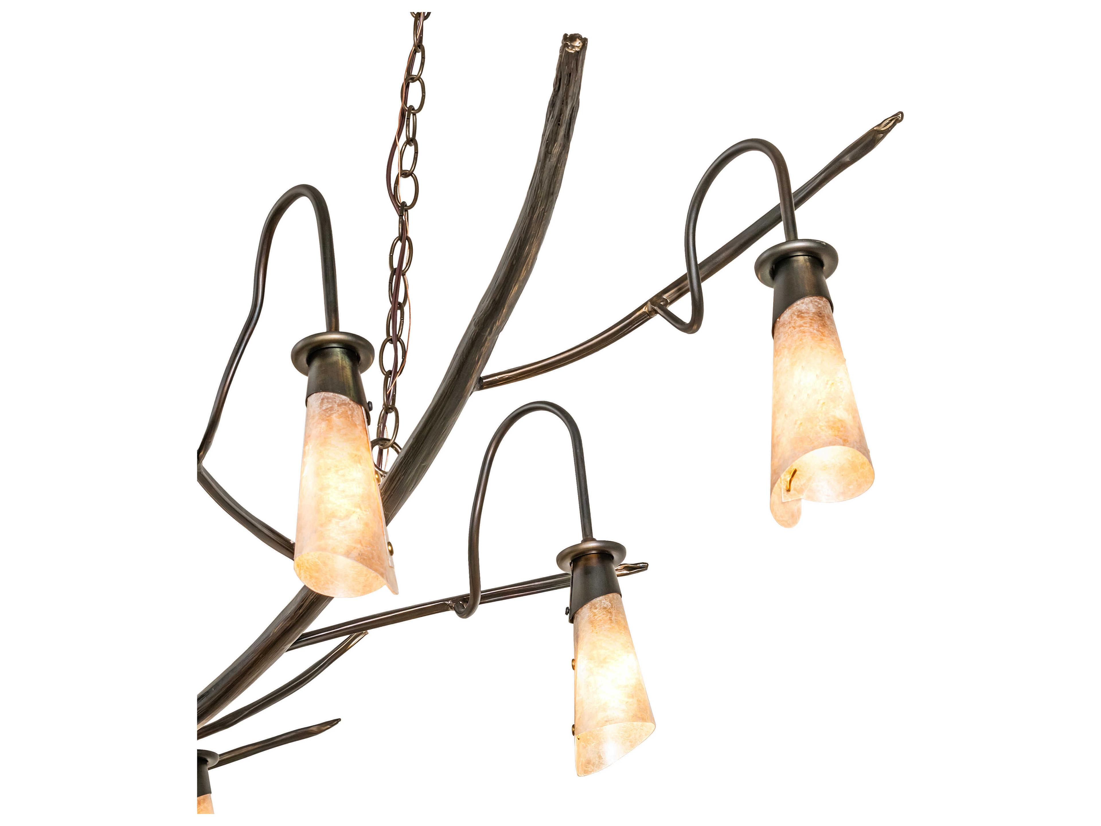 Meyda Winter Solstice 7-Light Dark Burnished Antique Copper Island Pendant