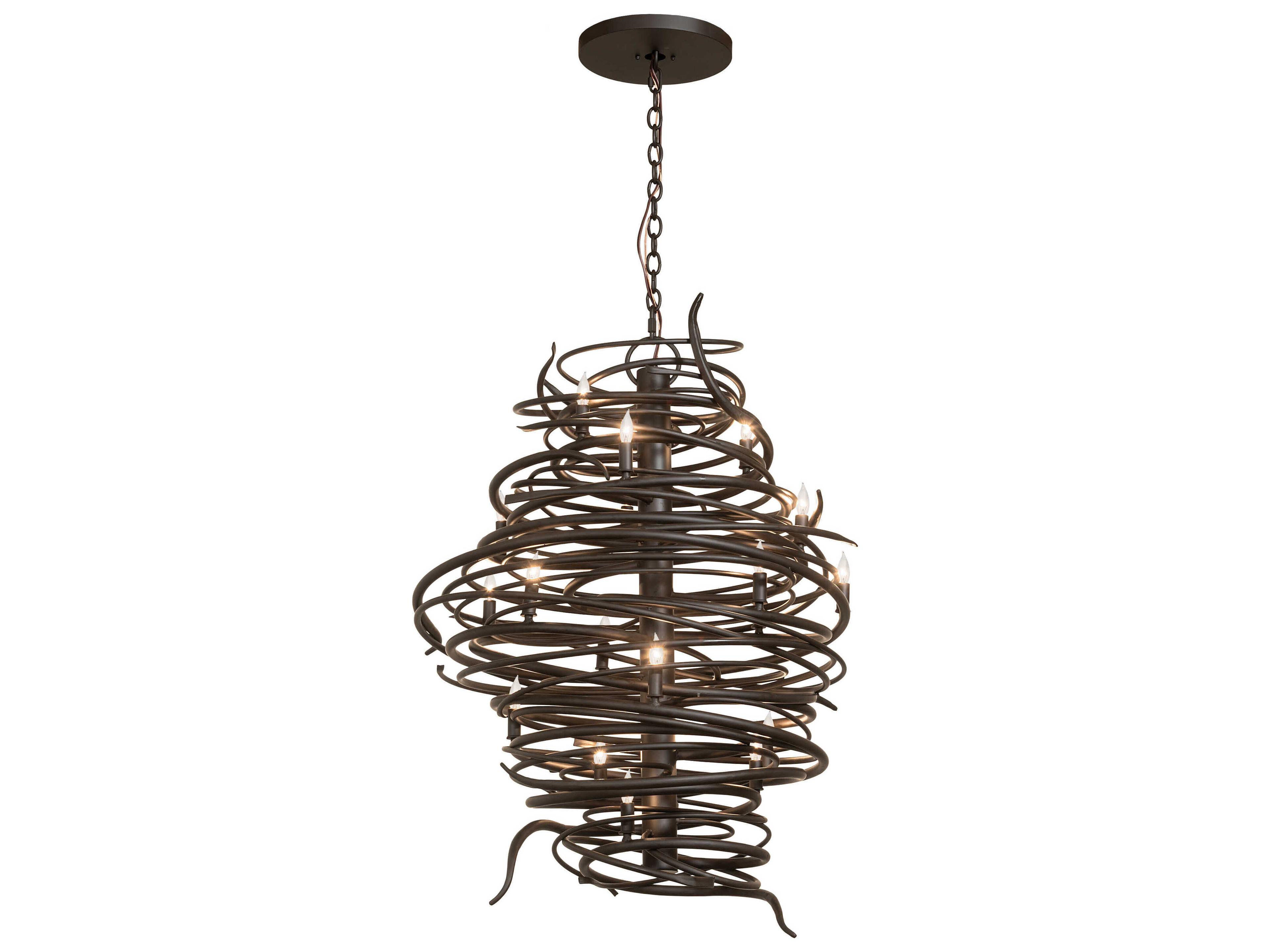 Meyda Cyclone 20-Light Oil Rubbed Bronze Chandelier