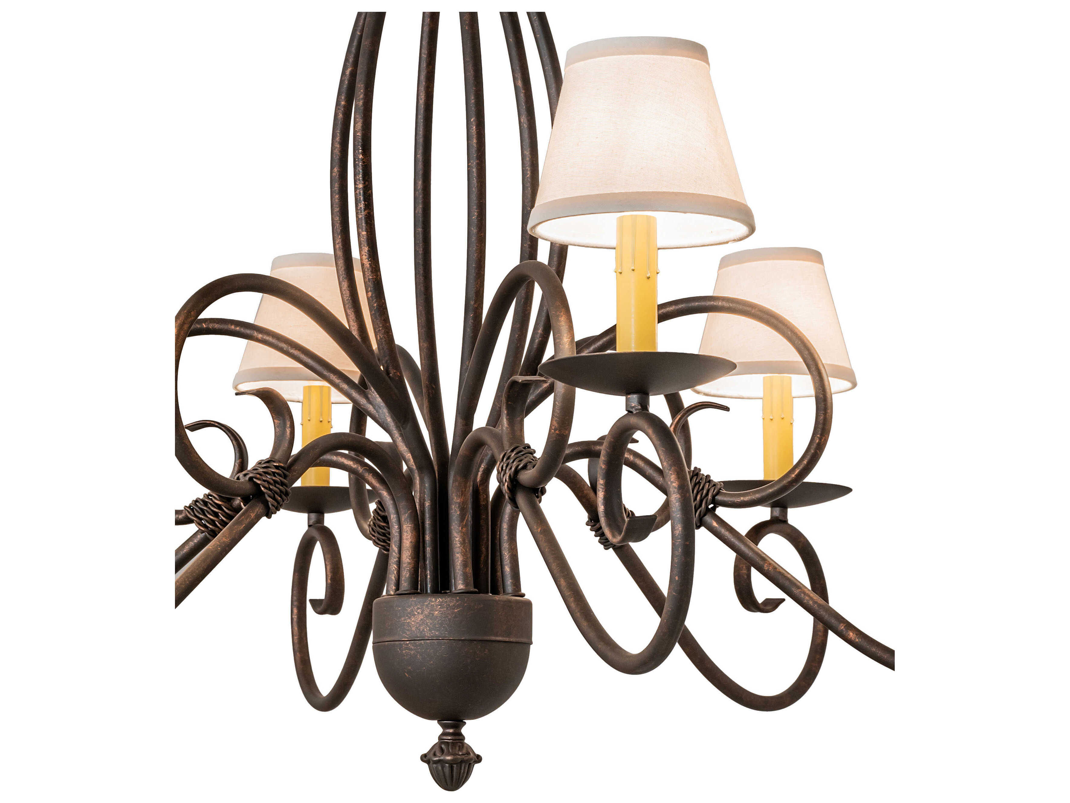 Meyda Squire 6-Light Gilded Tobacco Brown Traditional Chandelier