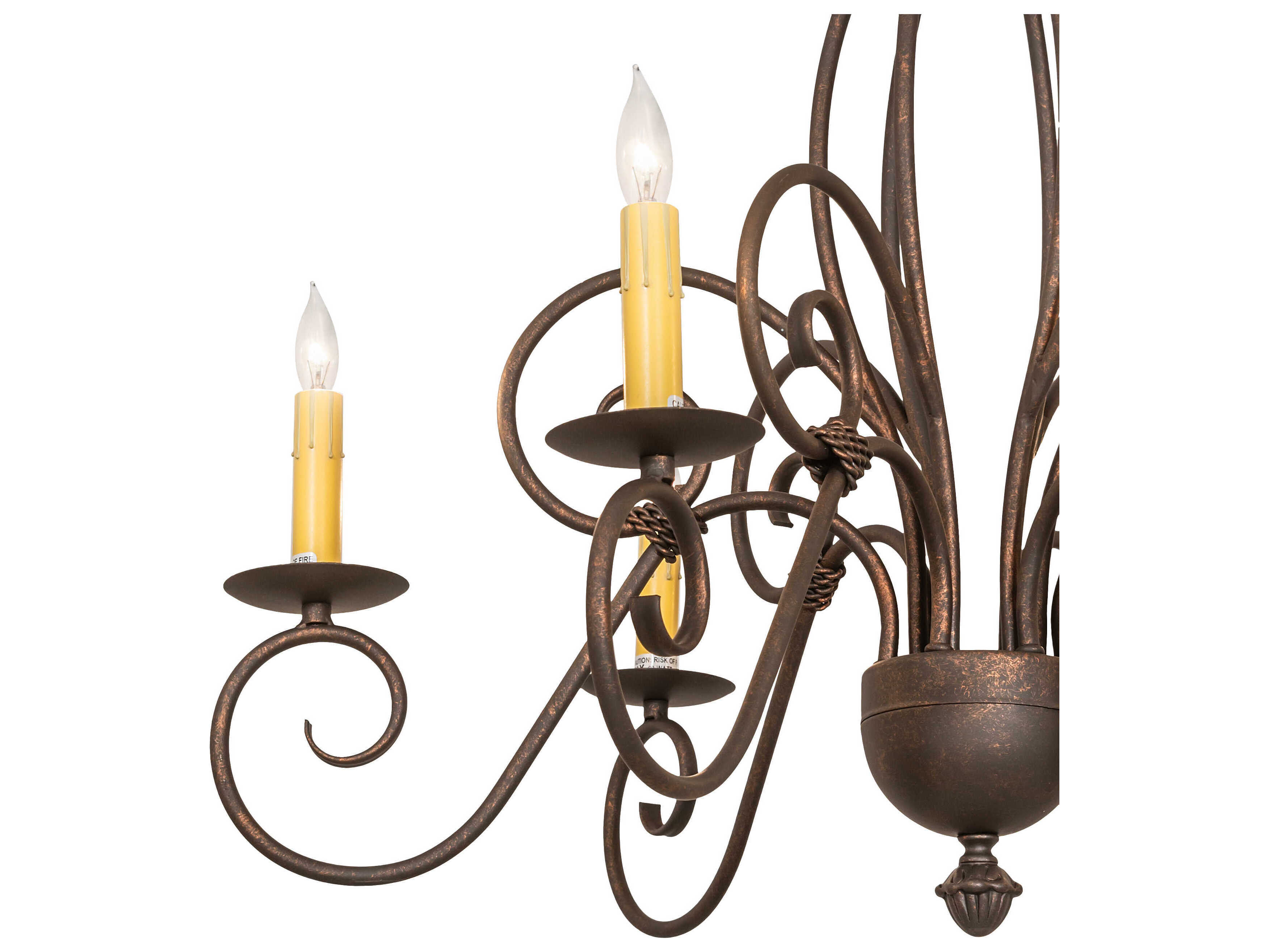 Meyda Squire 6-Light Gilded Tobacco Brown Traditional Chandelier