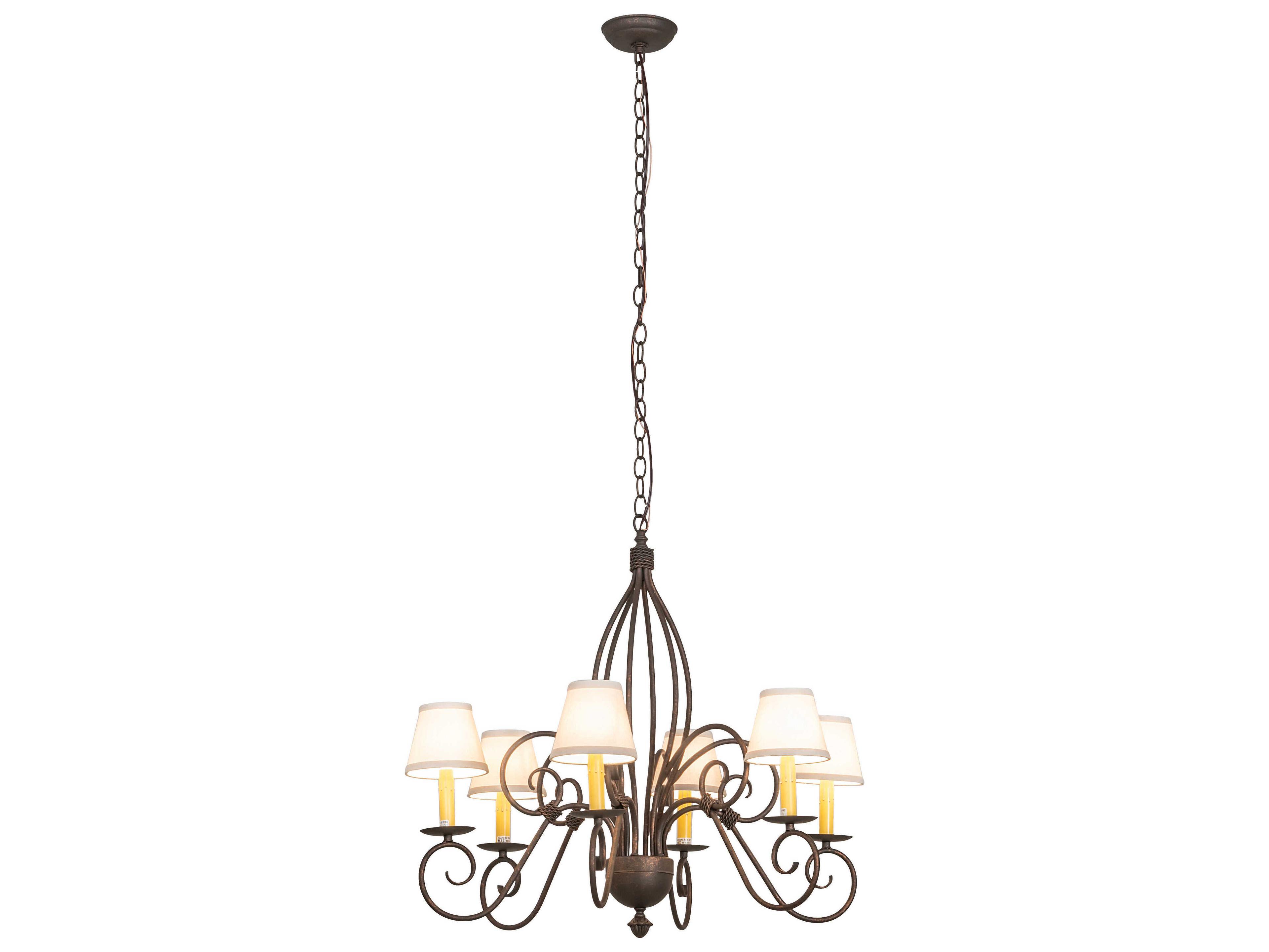 Meyda Squire 6-Light Gilded Tobacco Brown Traditional Chandelier