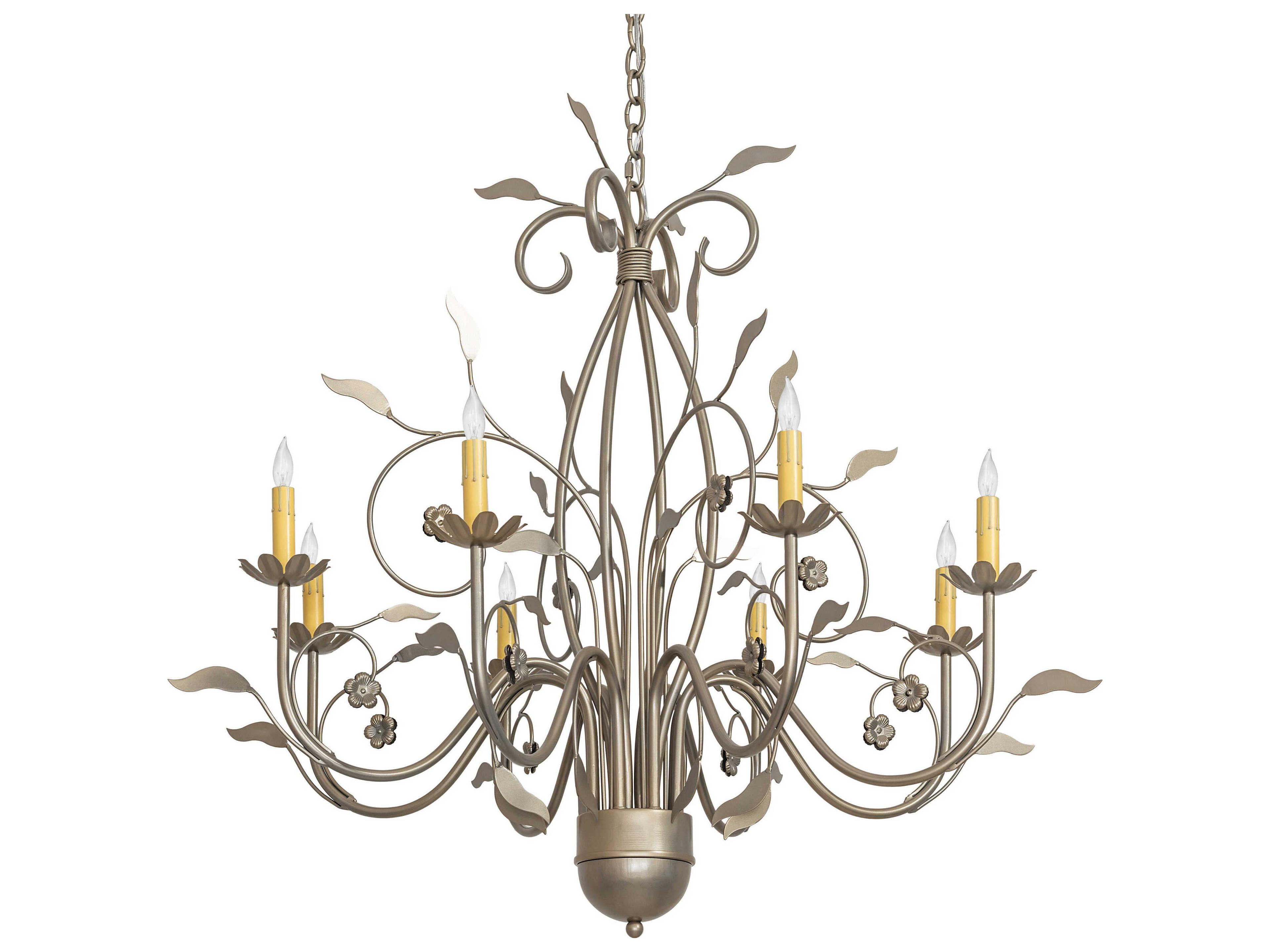 Meyda Bordeaux 8-Light Satin Titanium Gold Traditional Chandelier