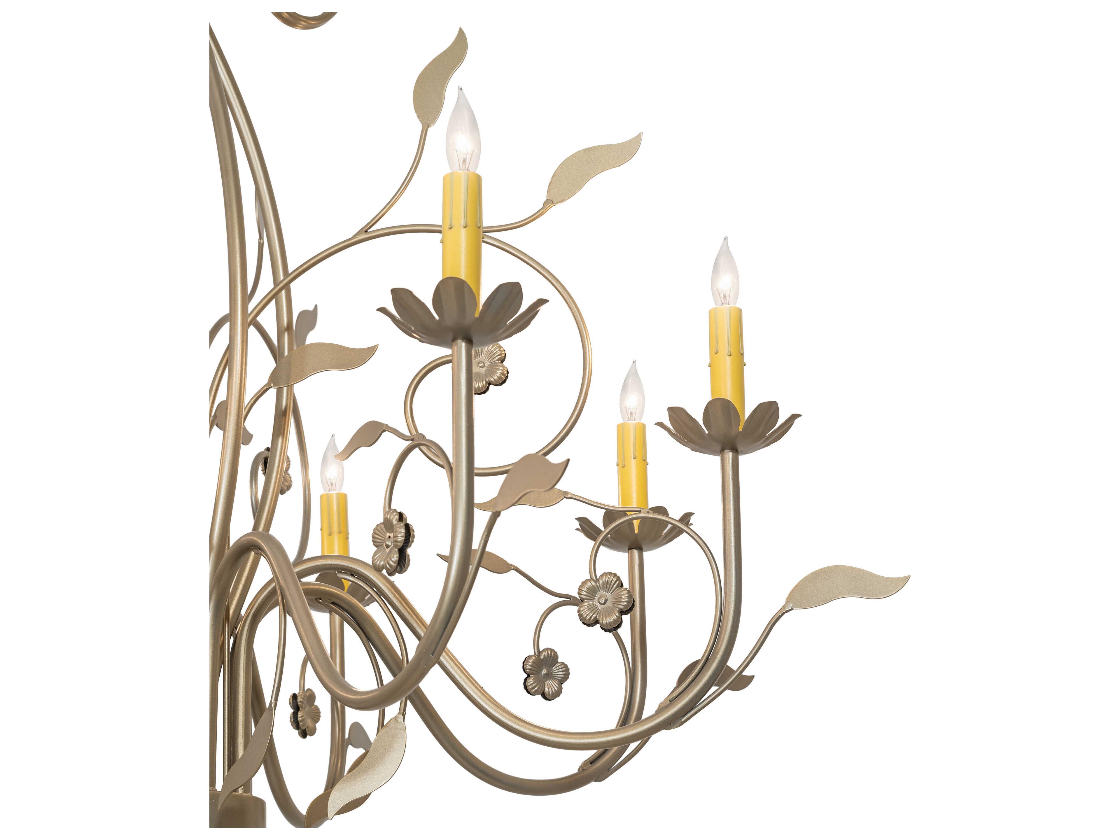 Meyda Bordeaux 8-Light Satin Titanium Gold Traditional Chandelier