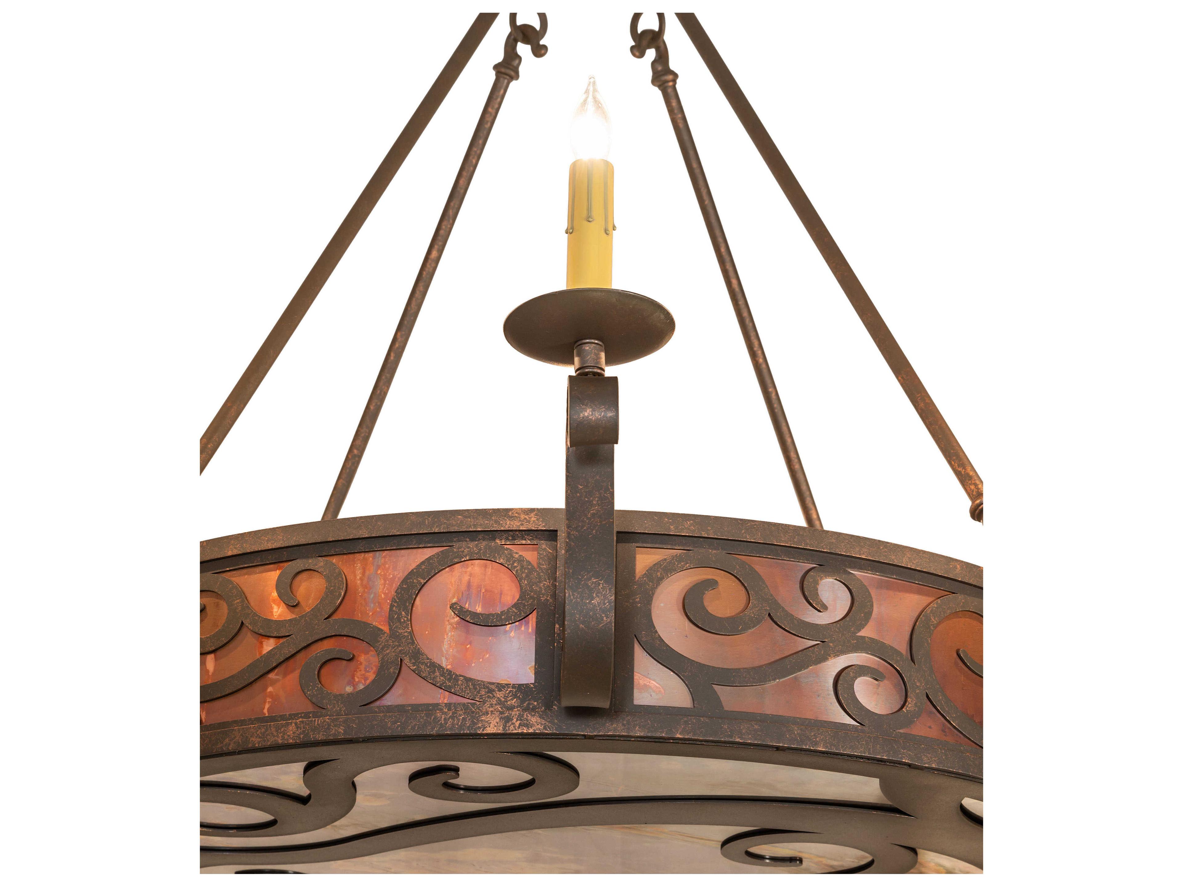 Meyda Delano 8-Light Gilded Tobacco Bronze Traditional Chandelier
