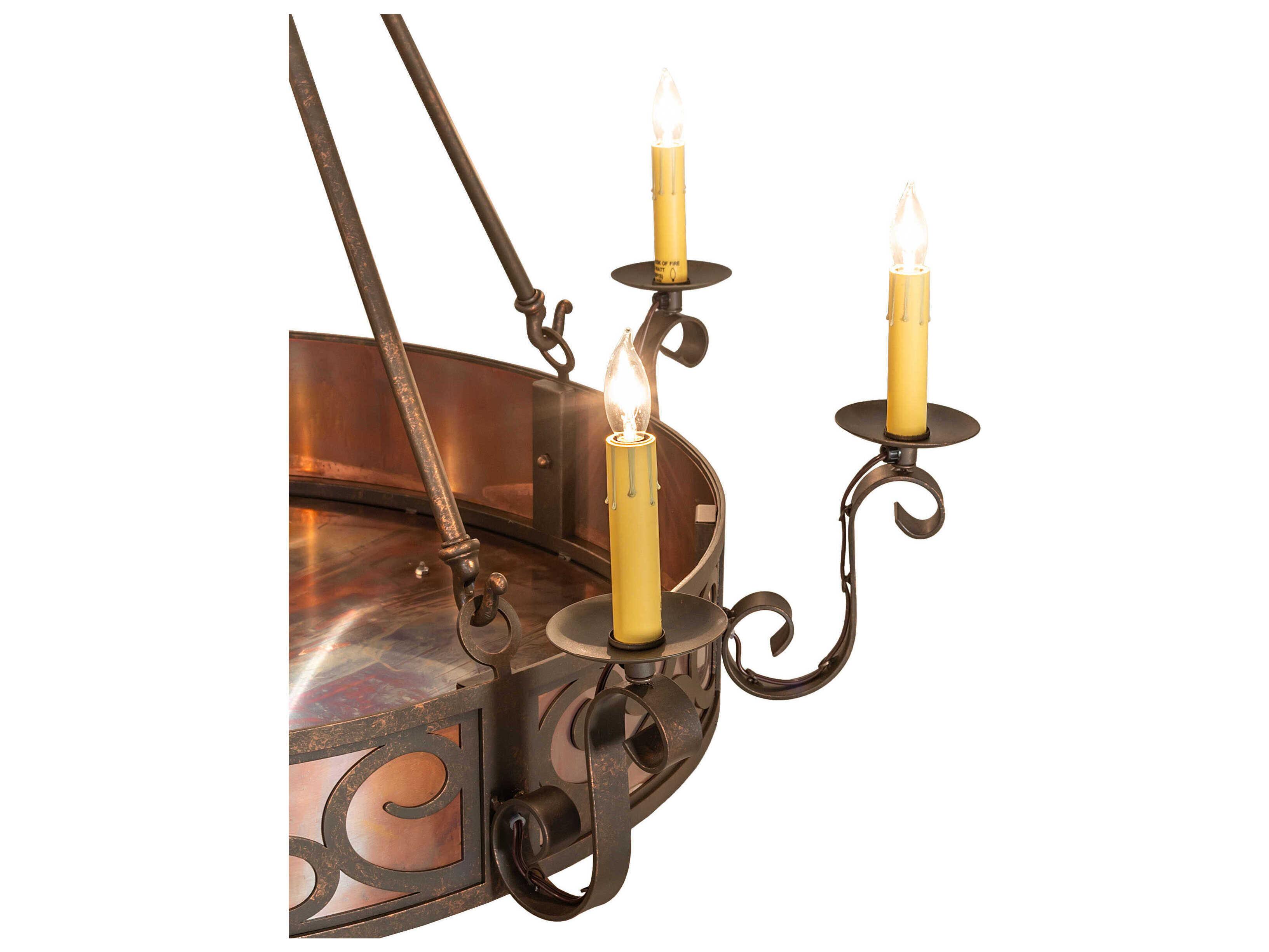 Meyda Delano 8-Light Gilded Tobacco Bronze Traditional Chandelier