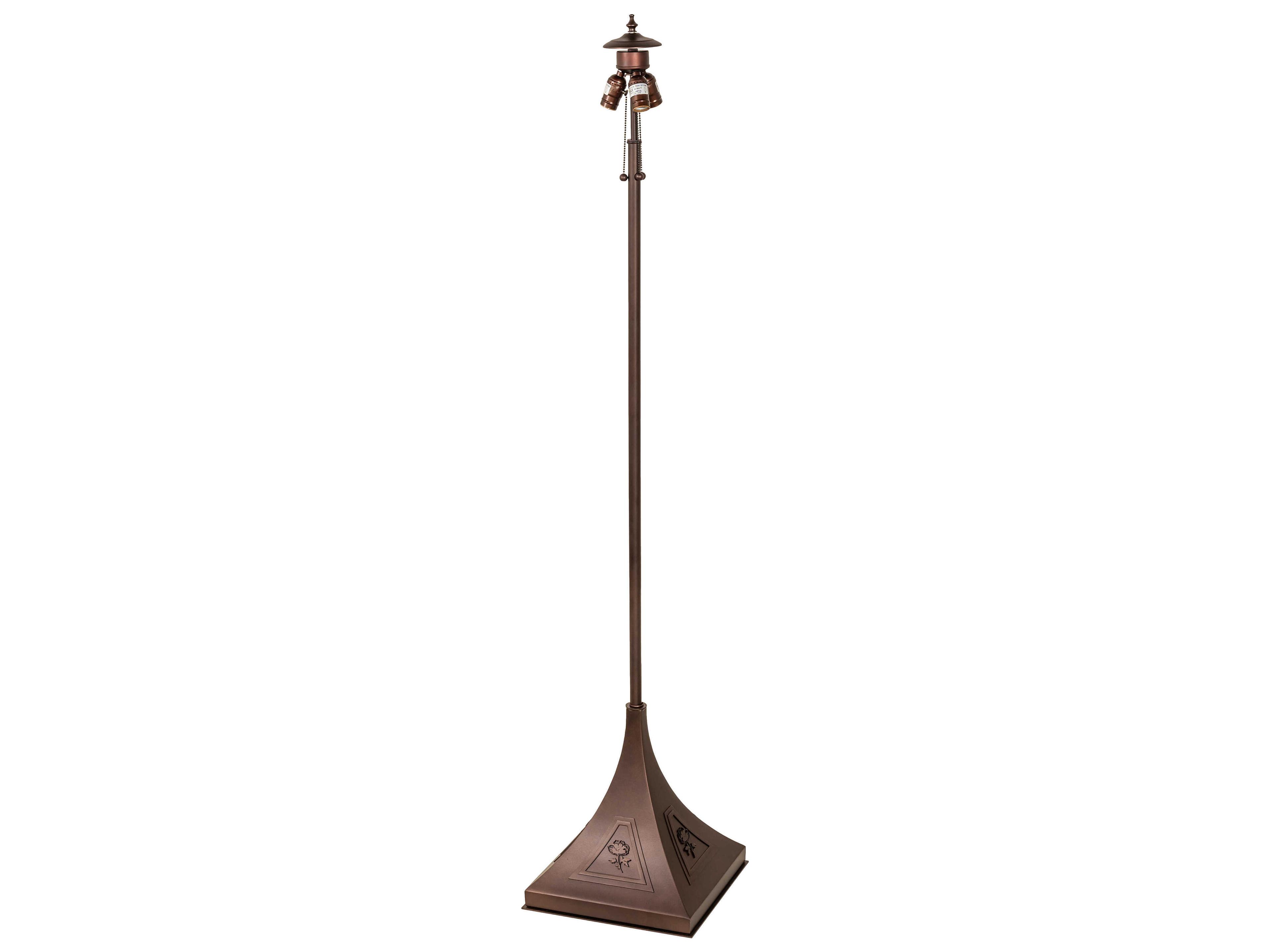 Meyda Poppy Mahogany Bronze Floor Lamp