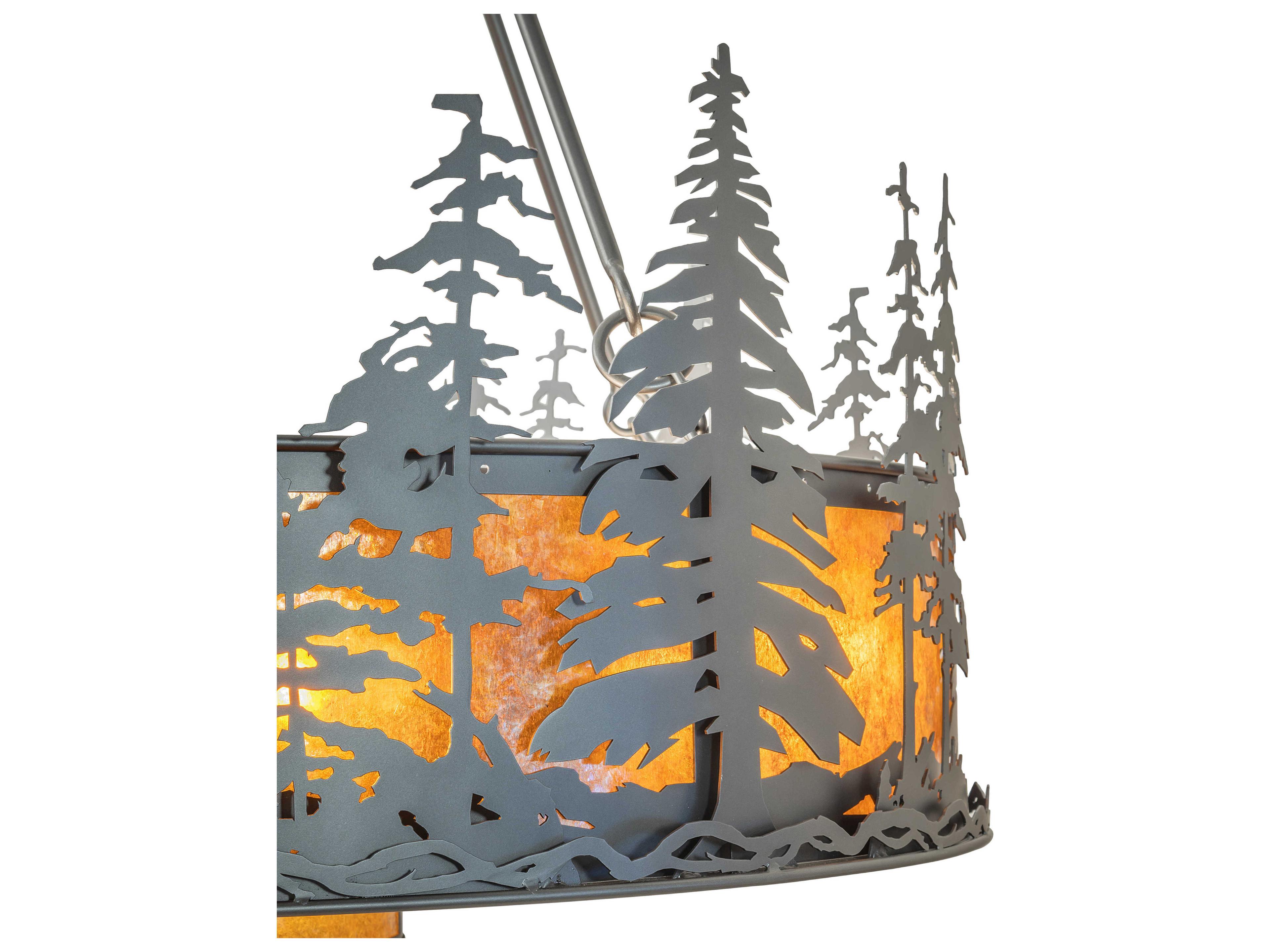 Meyda Tall Pines Wrought Iron 45" Ceiling Fan